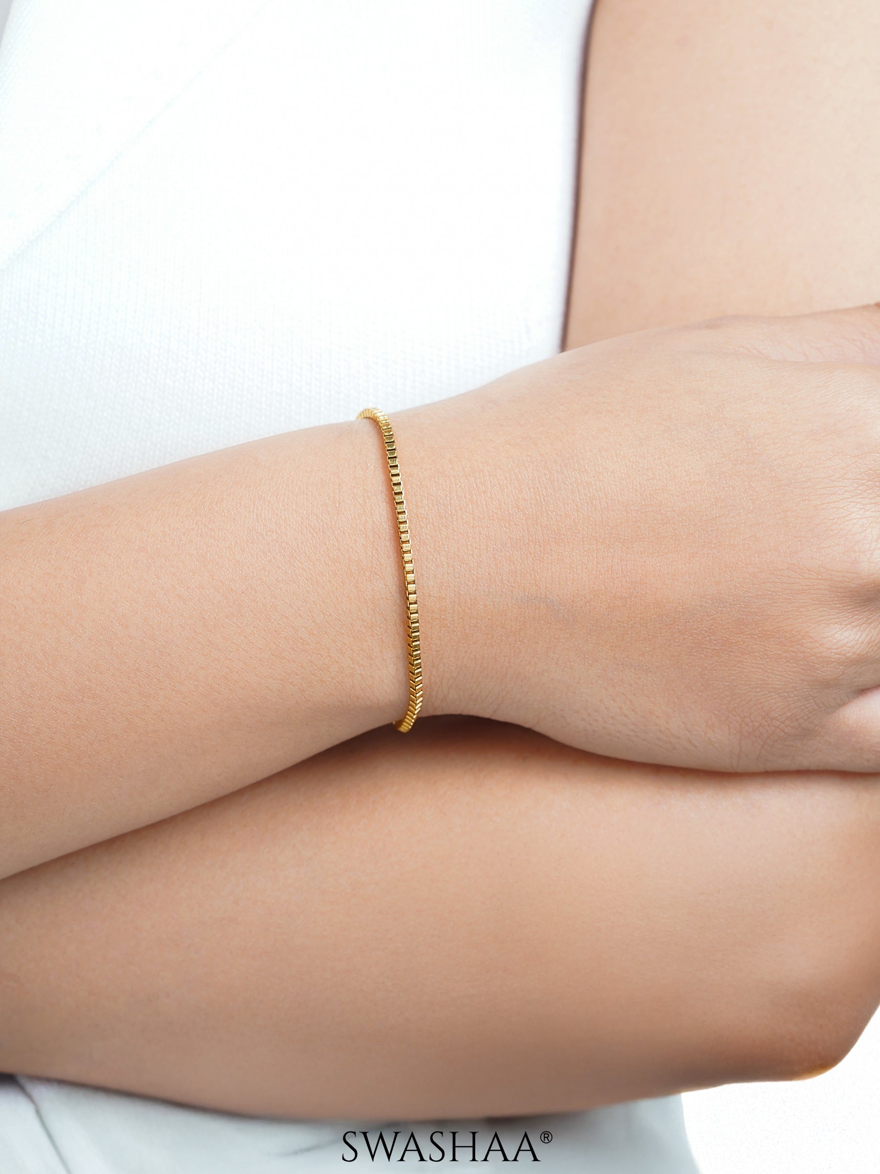 Box Chain 2MM Women's Bracelet