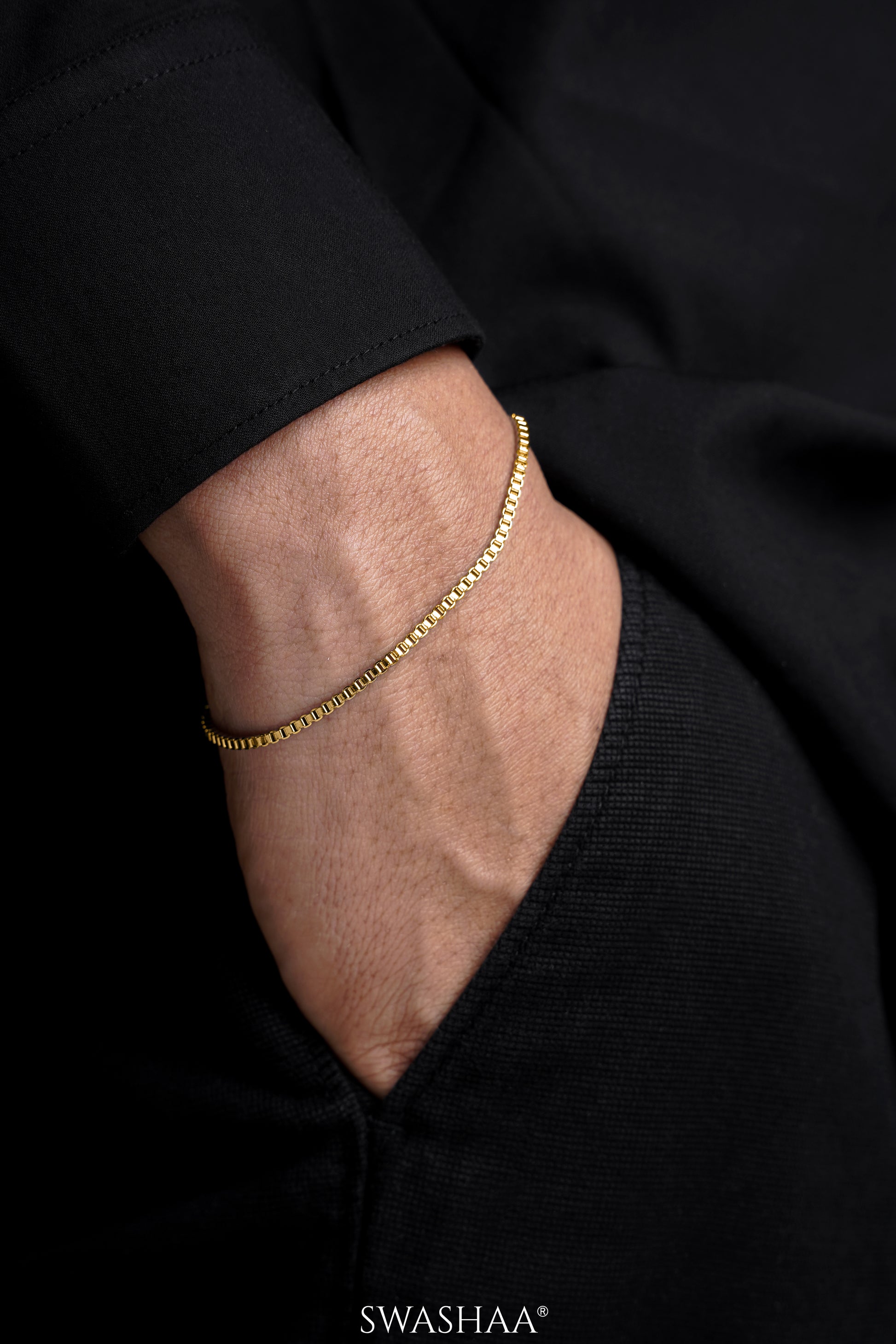 Box Chain 2 MM Men's Bracelet