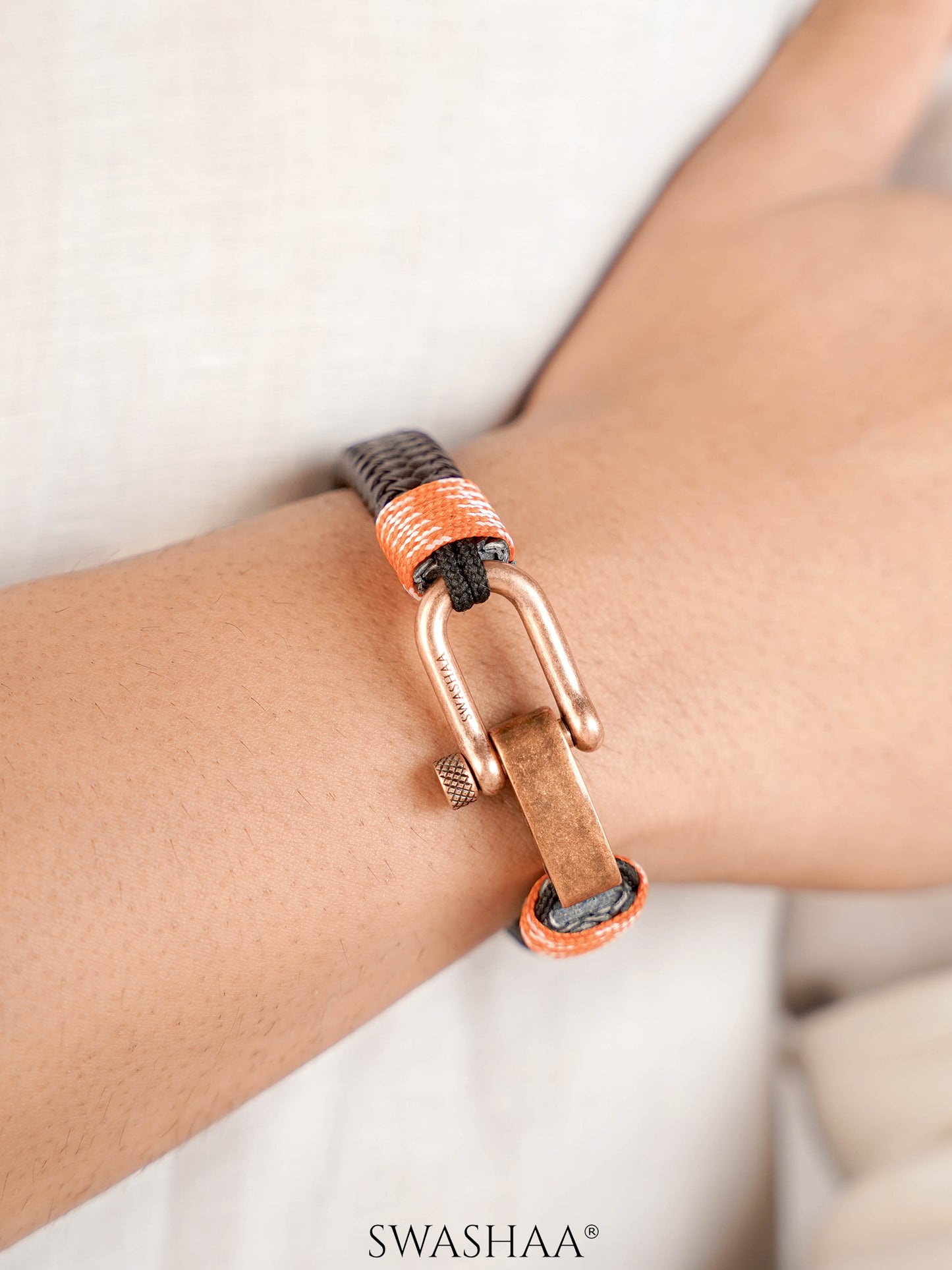 Brown Trail Men's Leather Bracelet