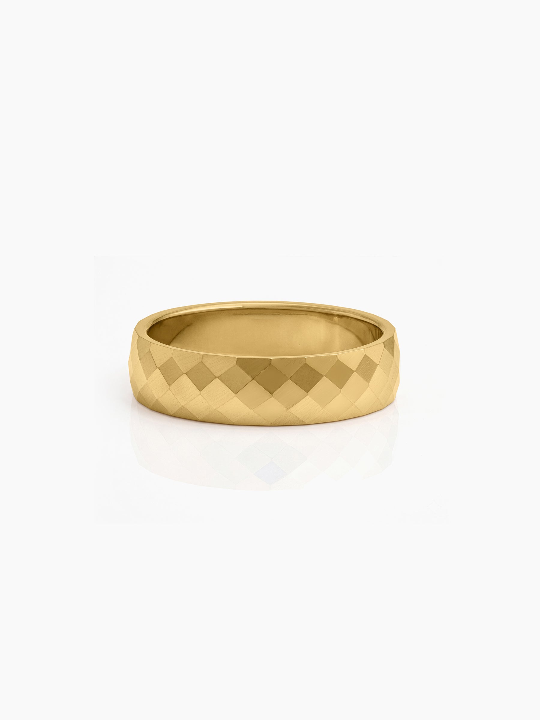 Bruno Textured 18K Gold Plated Band Men’s Ring