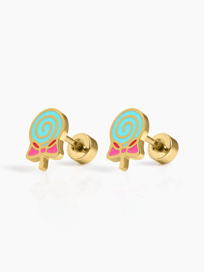 Bubbly Lolli Pop 18K Gold Plated Kid's Earrings