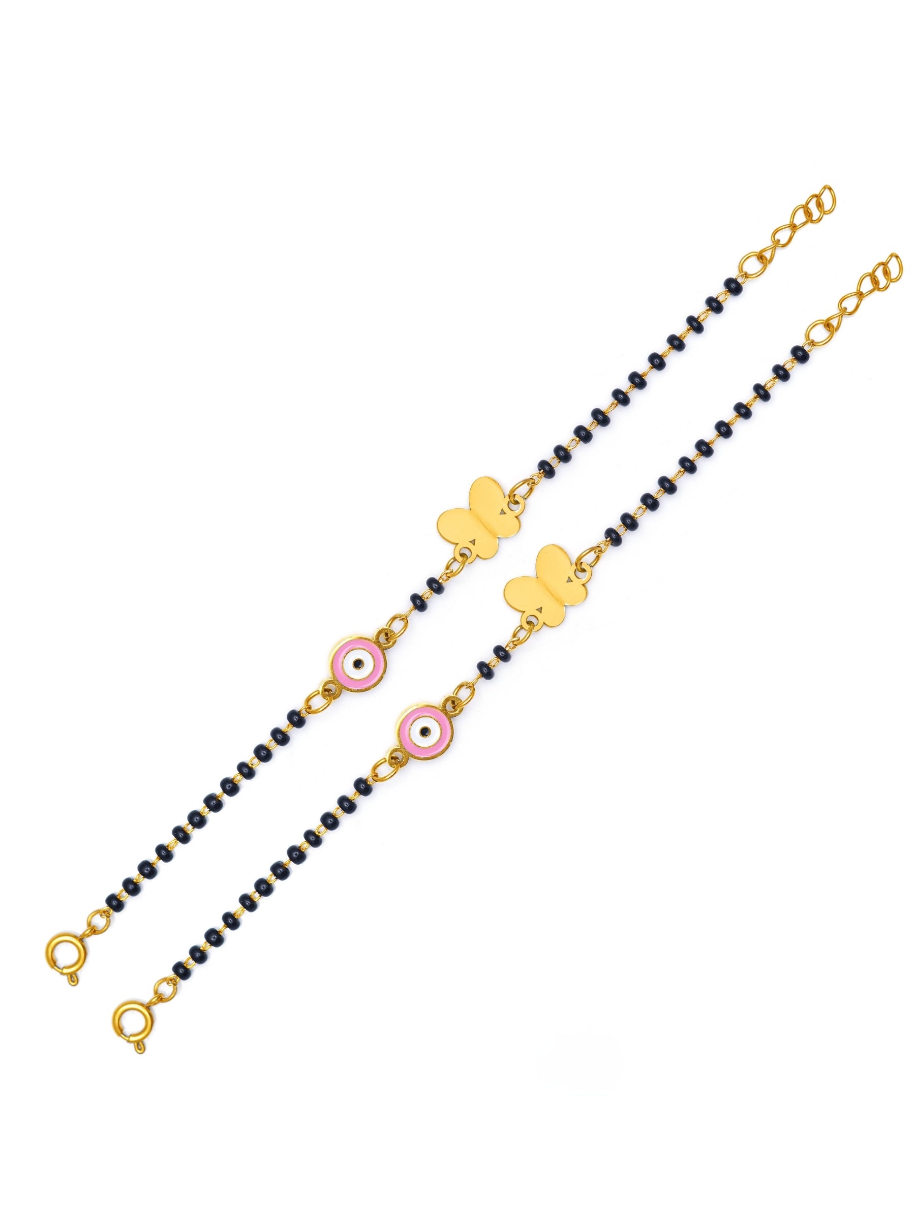 Butterfly Shield 18K Gold Plated Kid's Nazariya Bracelet
