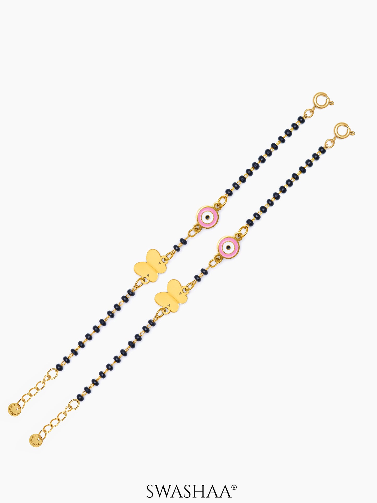 Butterfly Shield 18K Gold Plated Kid's Nazariya Bracelet