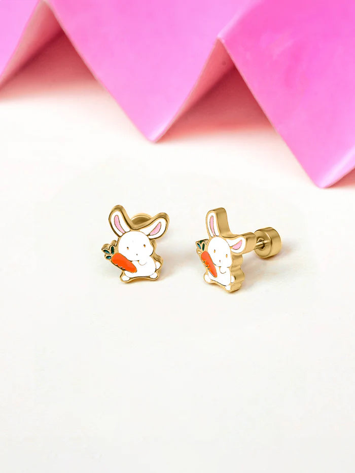 Cinna-Bun 18K Gold Plated Kid's Earrings