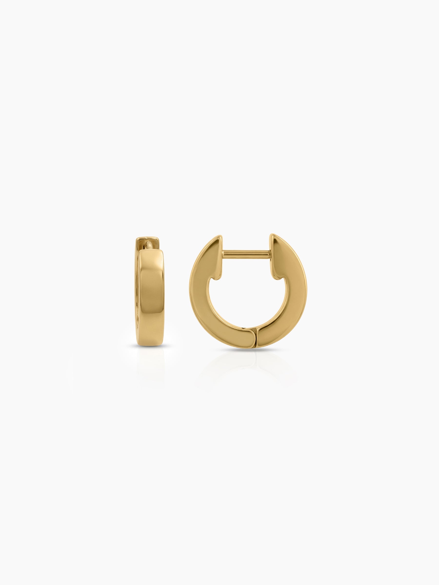 Caelan Solid Men's Hoop Earrings 18K Gold Plated