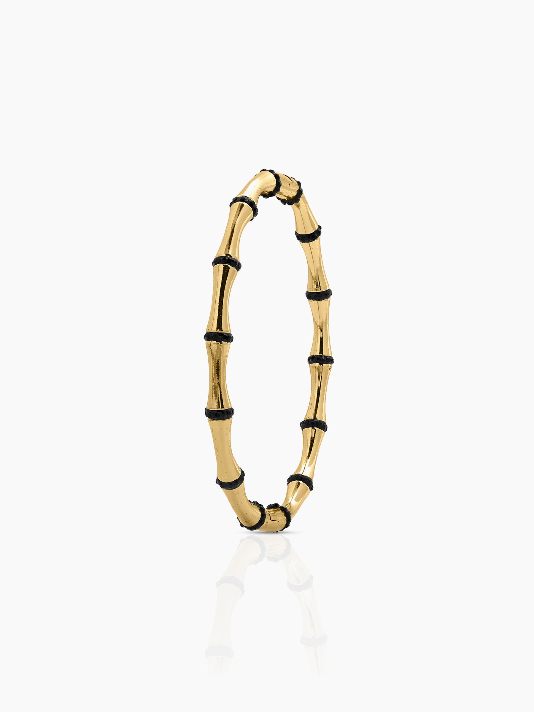 Caloria Bamboo Line 18K Gold Plated Women's Band Bracelet Gold