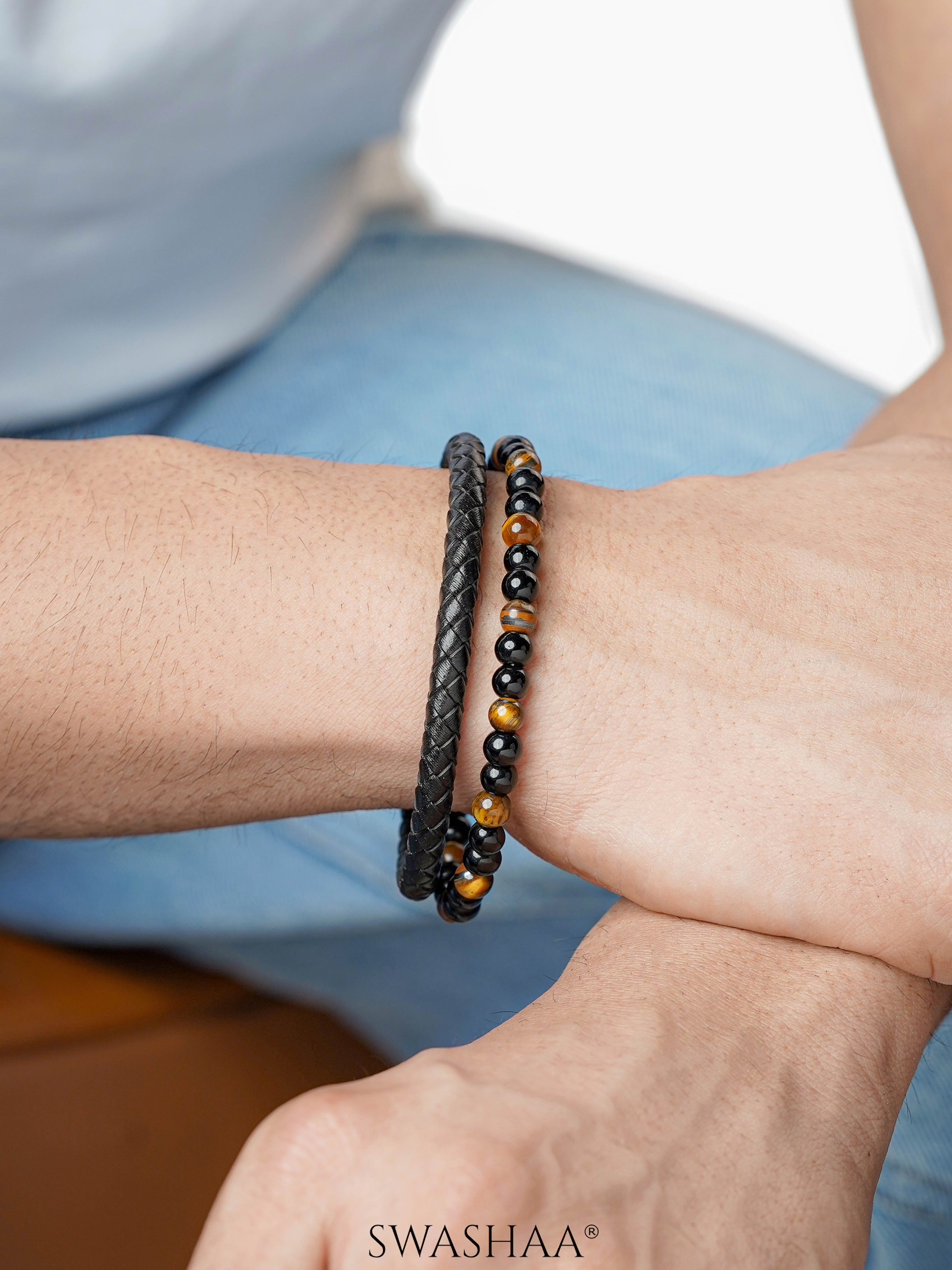 Charles Men's Leather Bracelet