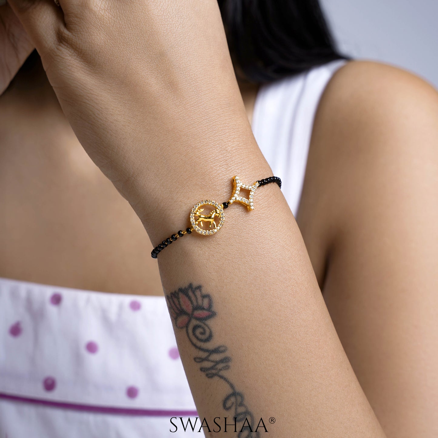 Charvi 18K Gold Plated Mangalsutra Bracelet