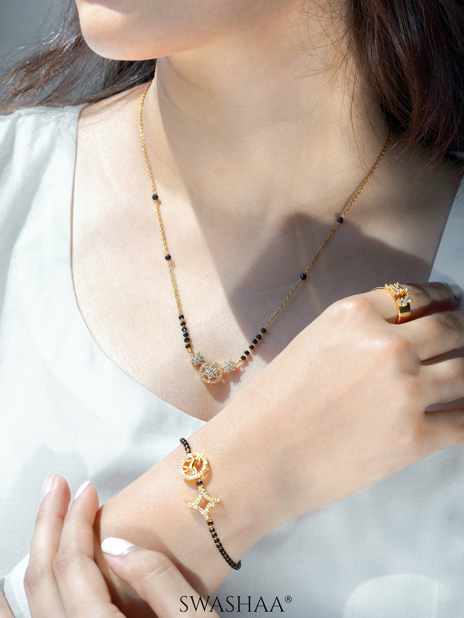 Charvi 18K Gold Plated Mangalsutra Bracelet