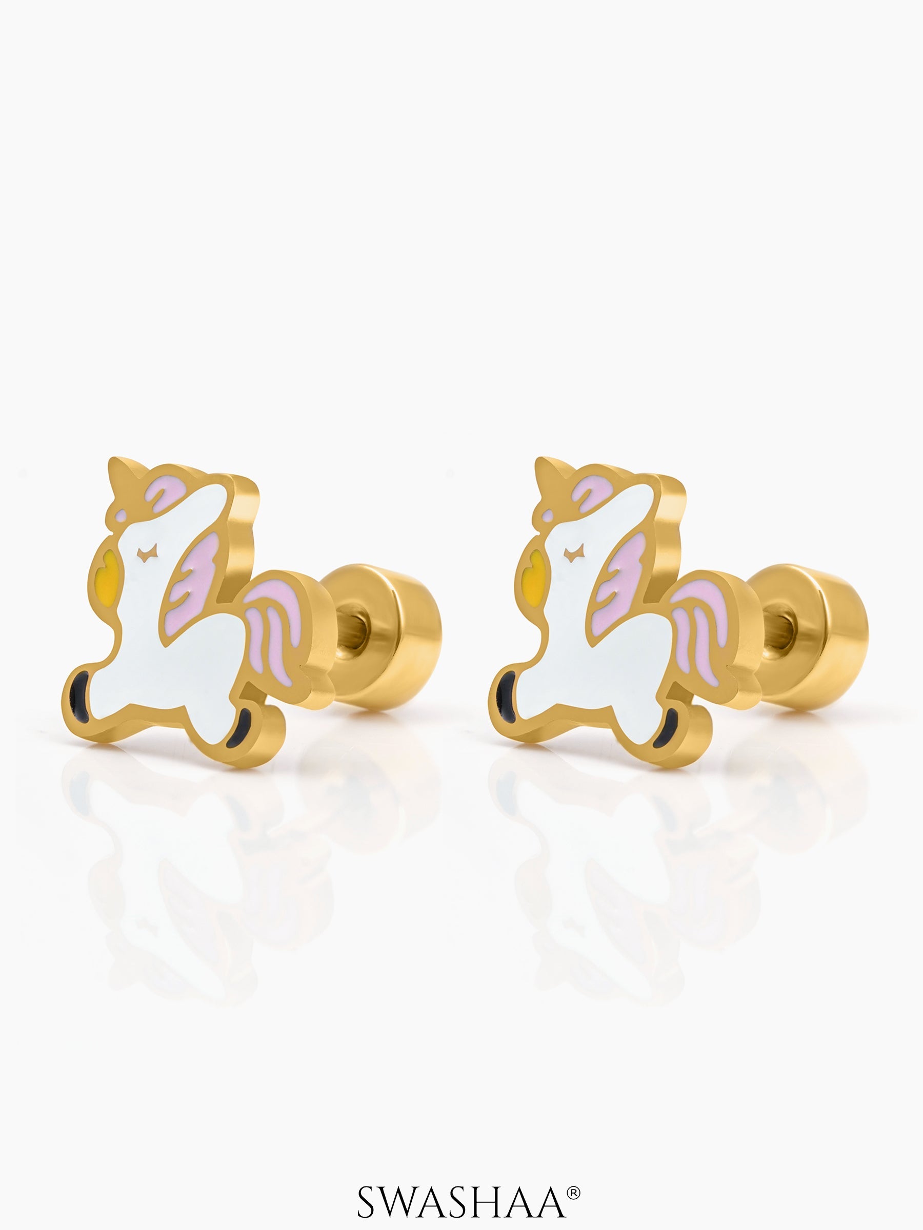 Chub Chub Uni 18K Gold Plated Kid's Stud Earrings