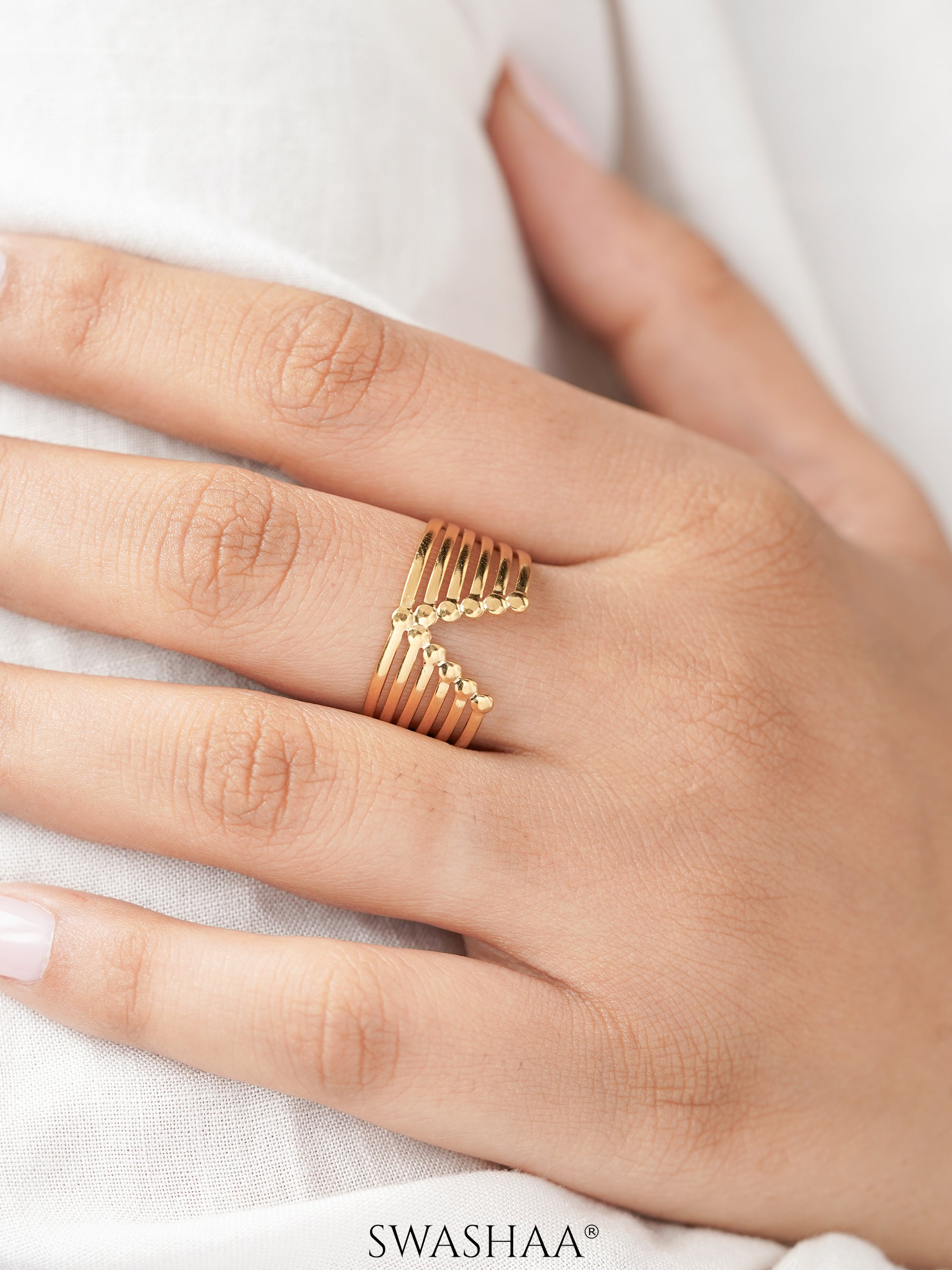 Clarky 18K Gold Plated Ring