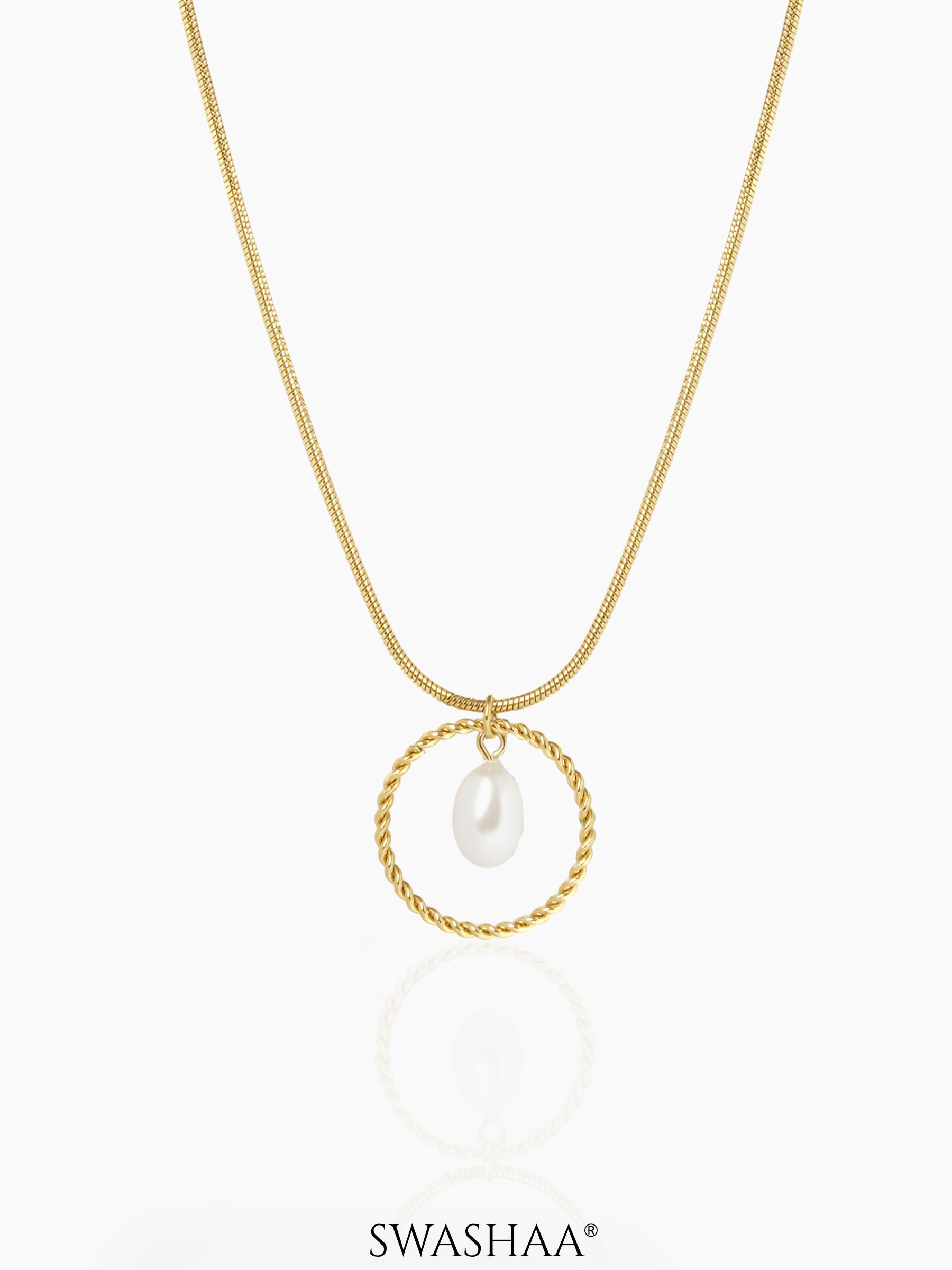 Claudius Pearl 18K Gold Plated Necklace Gold