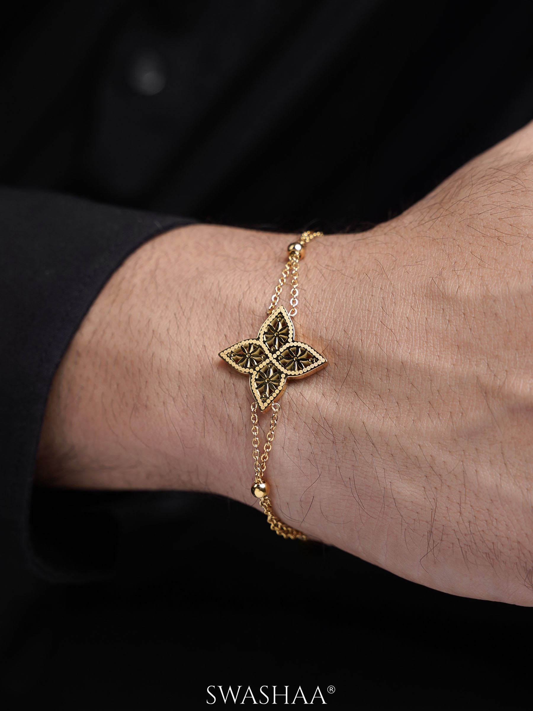 Clover Floral Men's Bracelet