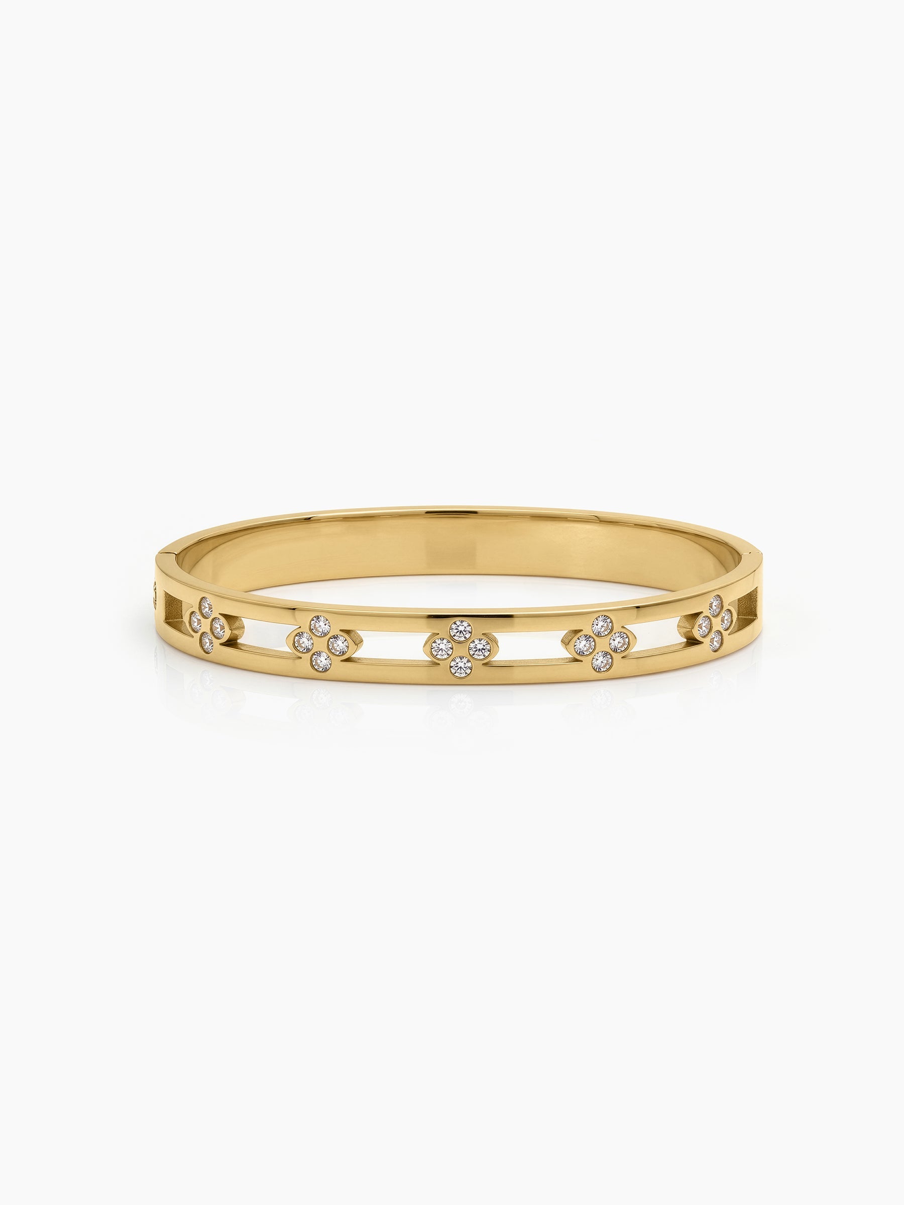 Coralie Diamond 18K Gold Plated Small Wrist Band Bracelet