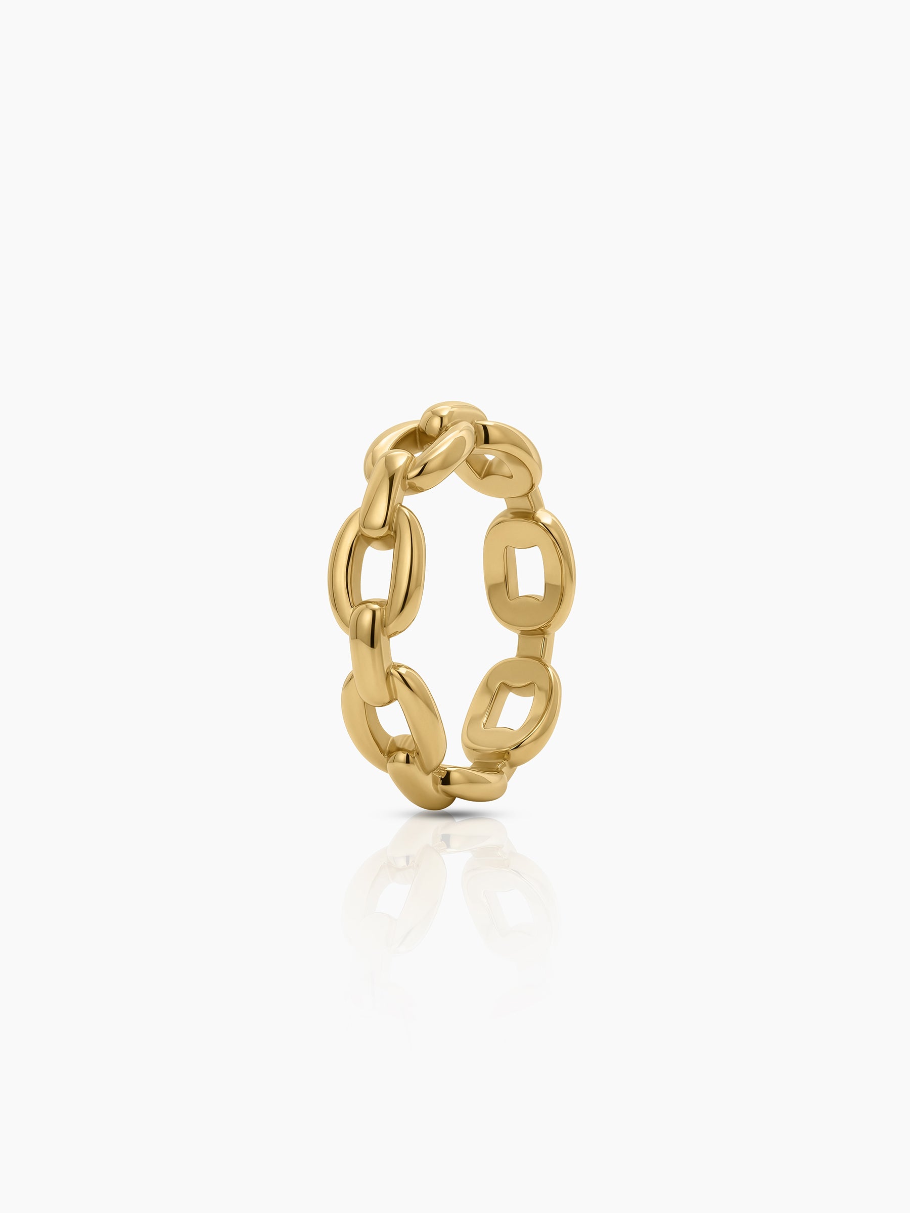 Coran Link 18K Gold Plated Band Men's Rings Gold
