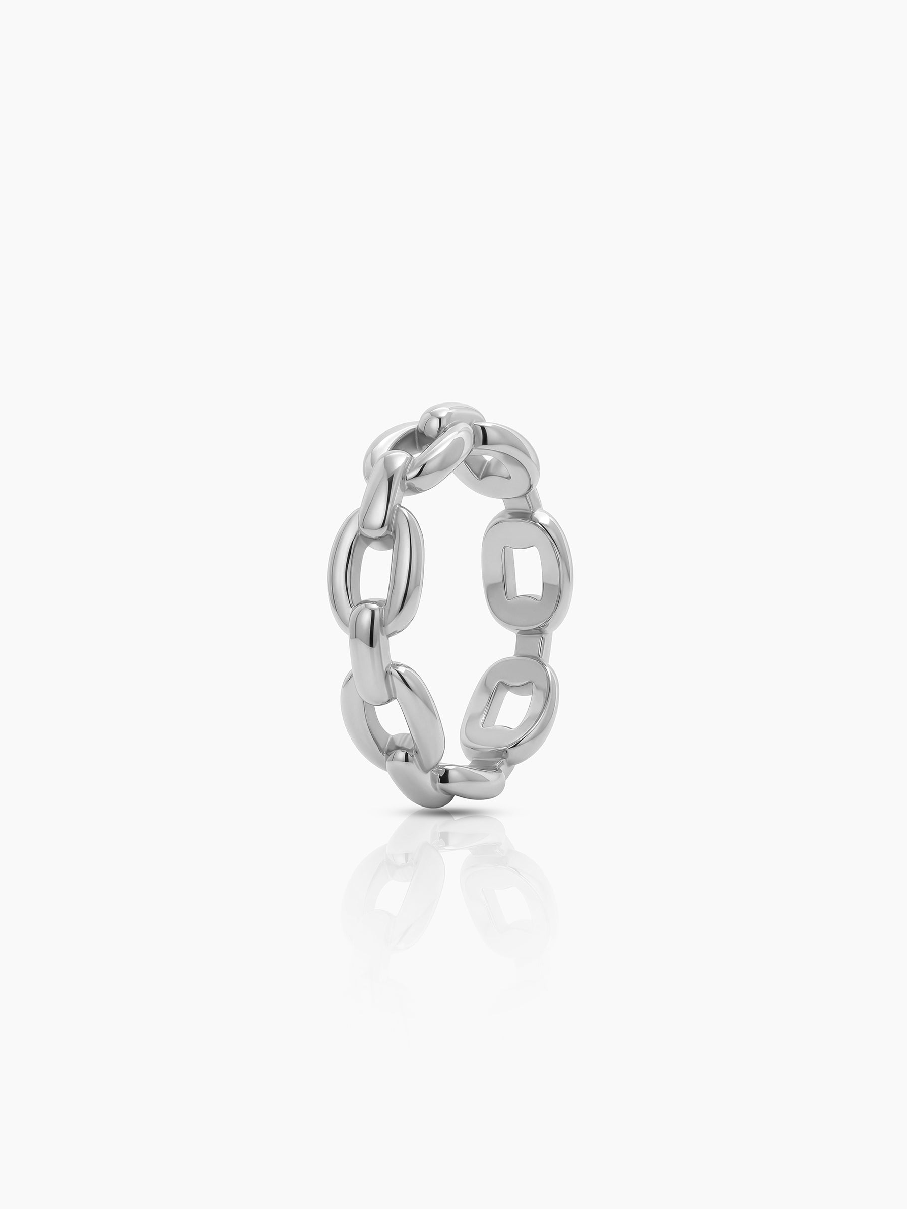 Coran Link Silver Band Men's Rings Silver