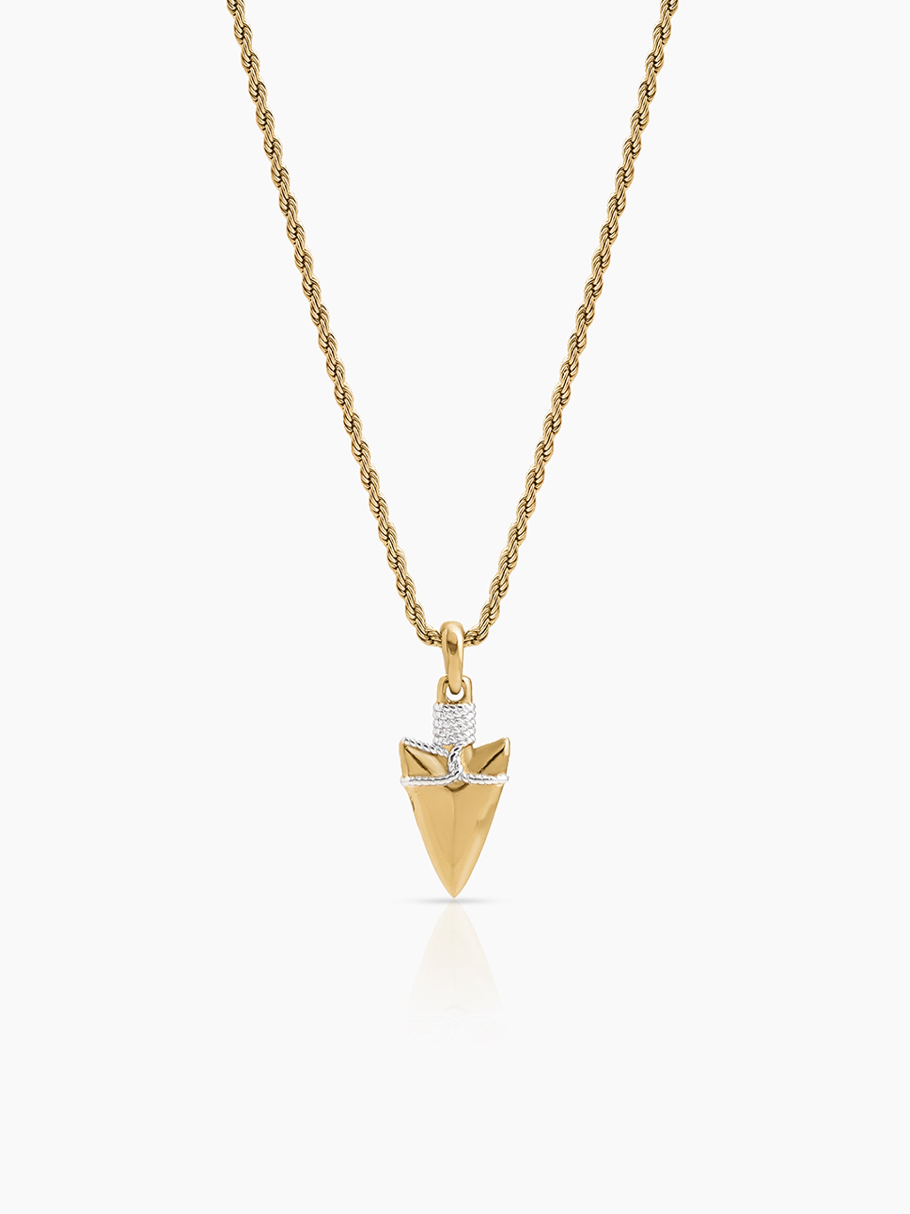Corven Dagger 18K Gold Plated - Silver Men’s Chain Pendant Gold - Silver