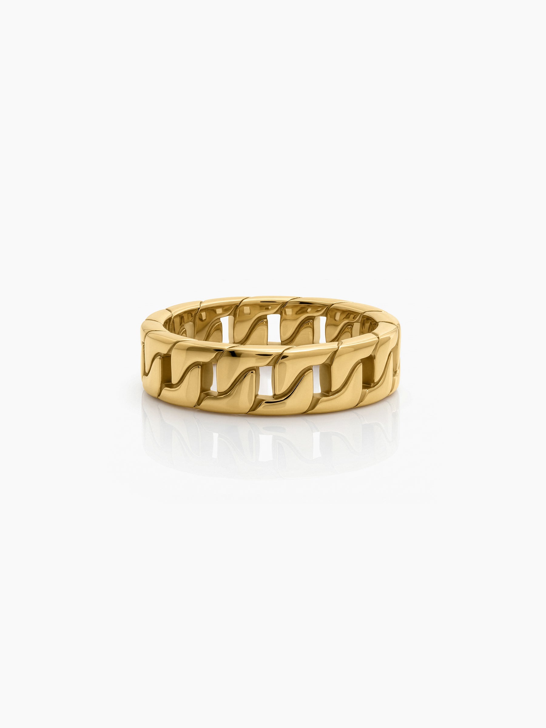 Corvik Link 18K Gold Plated Band Men's Rings