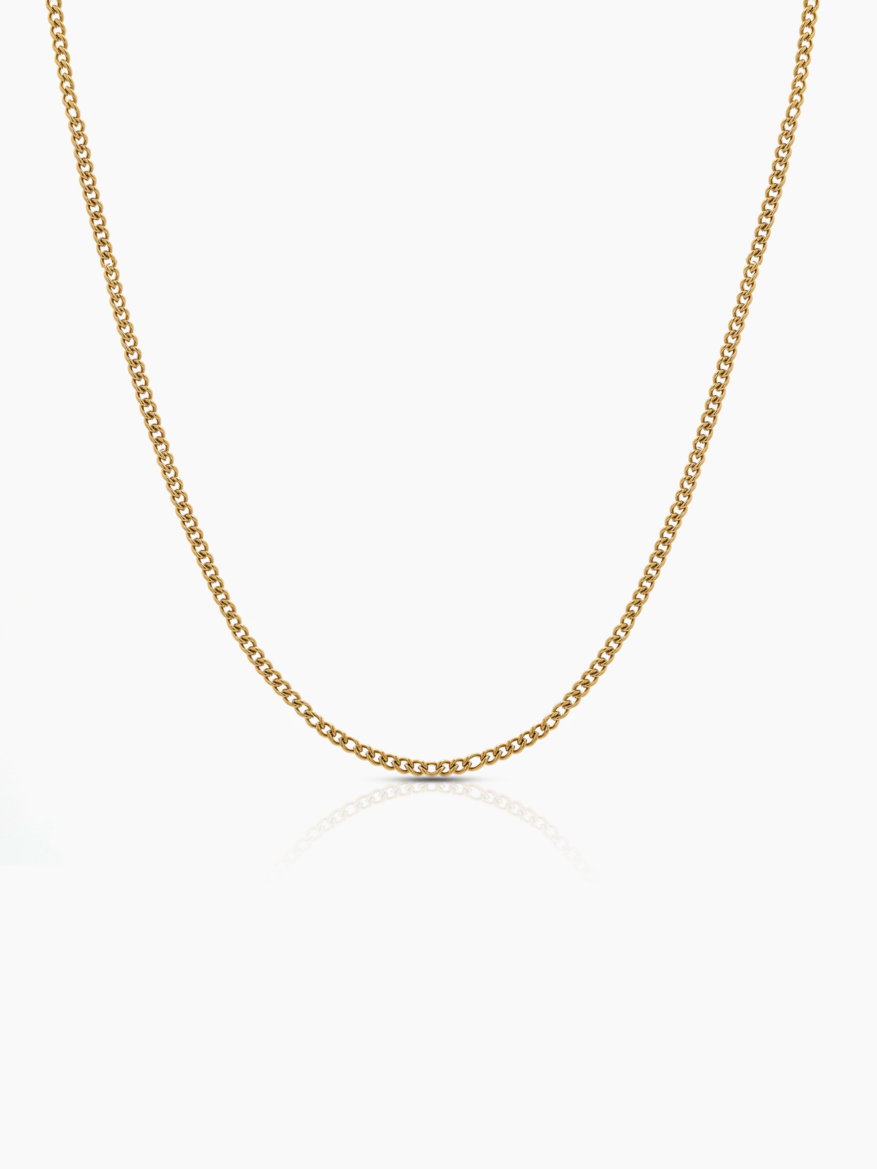 Cuban Chain 18K Gold Plated 2MM Kid's Chain Gold 2 MM