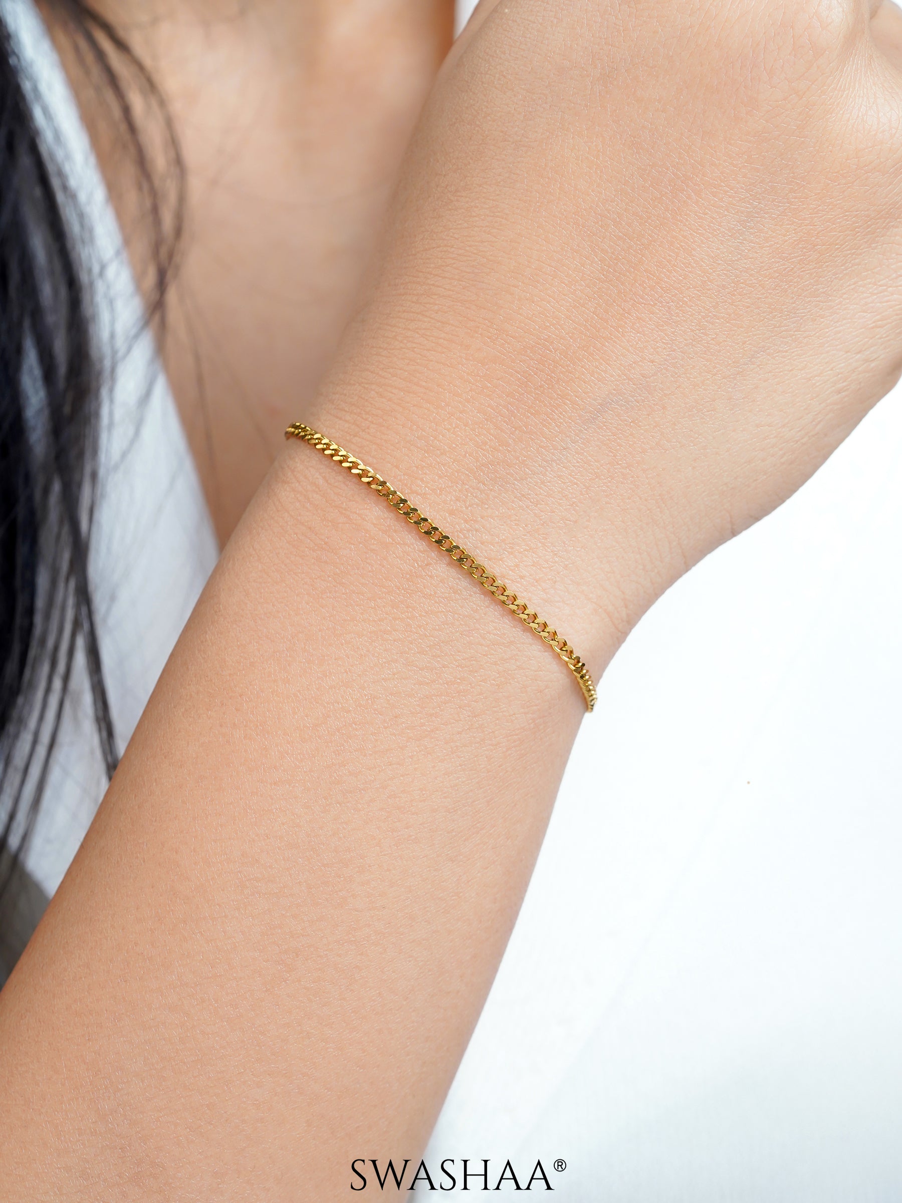 Cuban Chain 2MM Women's Bracelet