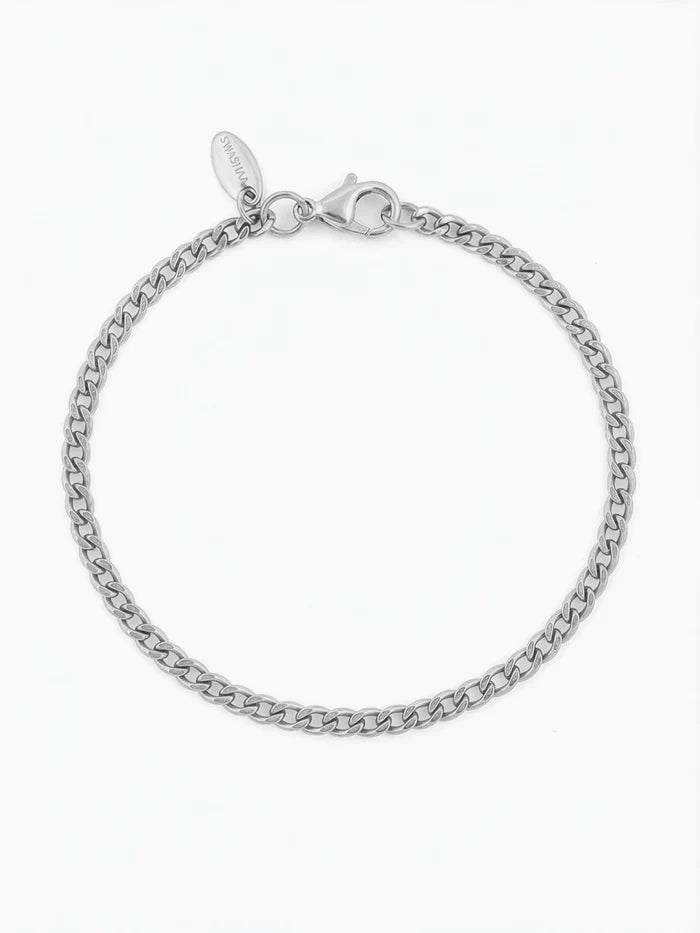 Cuban Chain Silver 2MM Kid's Bracelet Silver