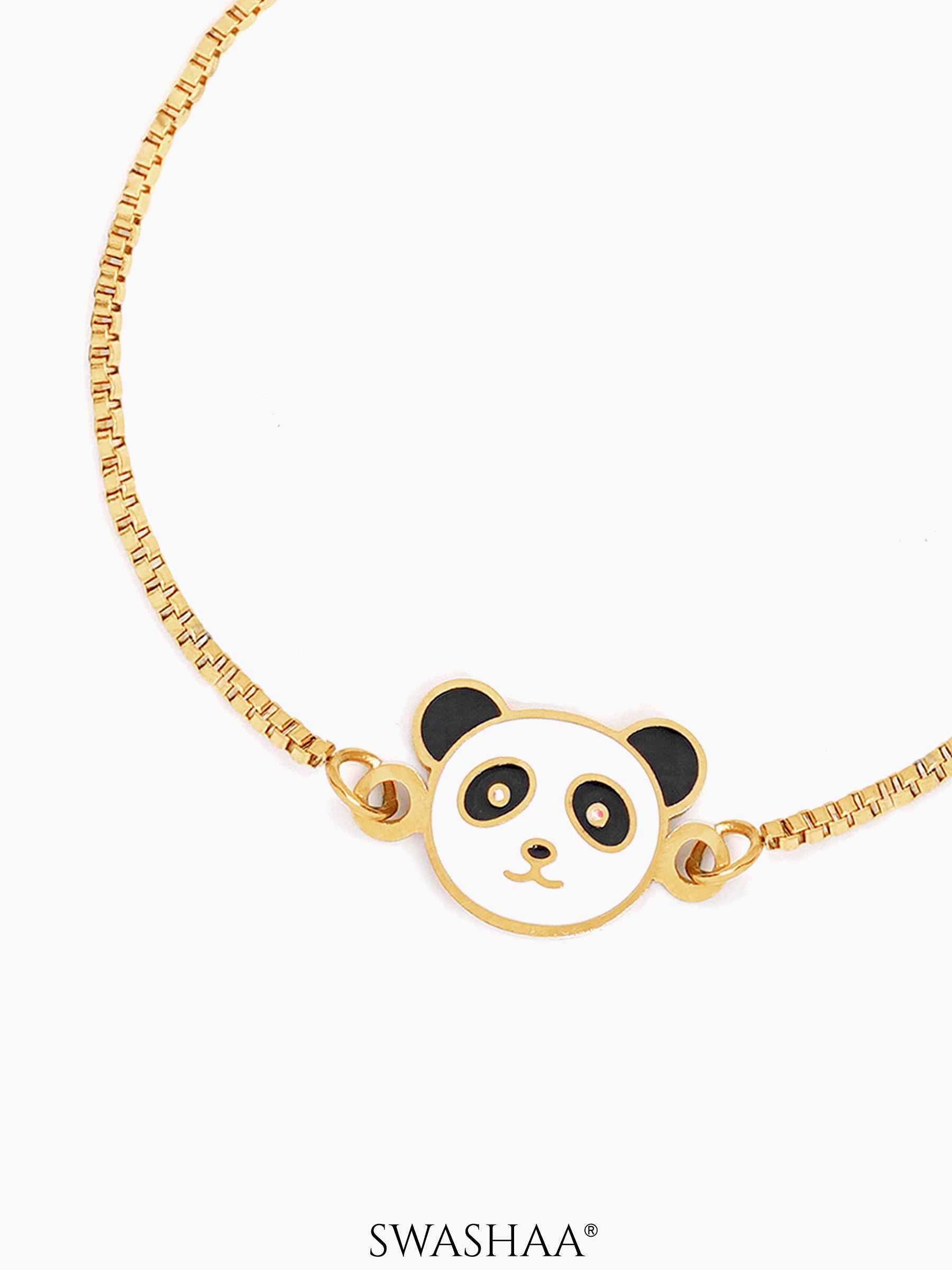 Cuddly Panda Charm 18K Gold Plated Kid's Bracelet
