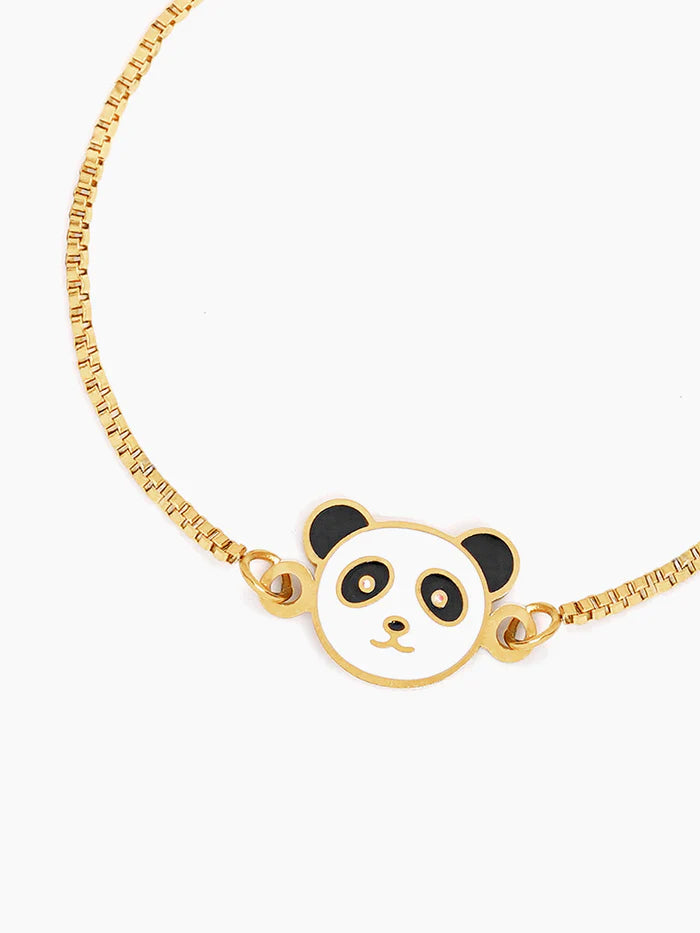 Cuddly Panda Charm 18K Gold Plated Kid's Bracelet