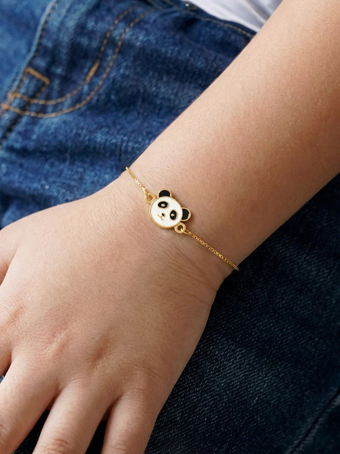 Cuddly Panda Charm 18K Gold Plated Kid's Bracelet