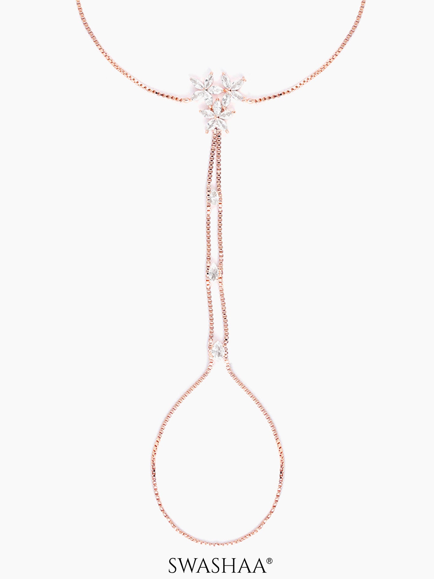 Dakshi Rosegold Plated Ring Bracelet