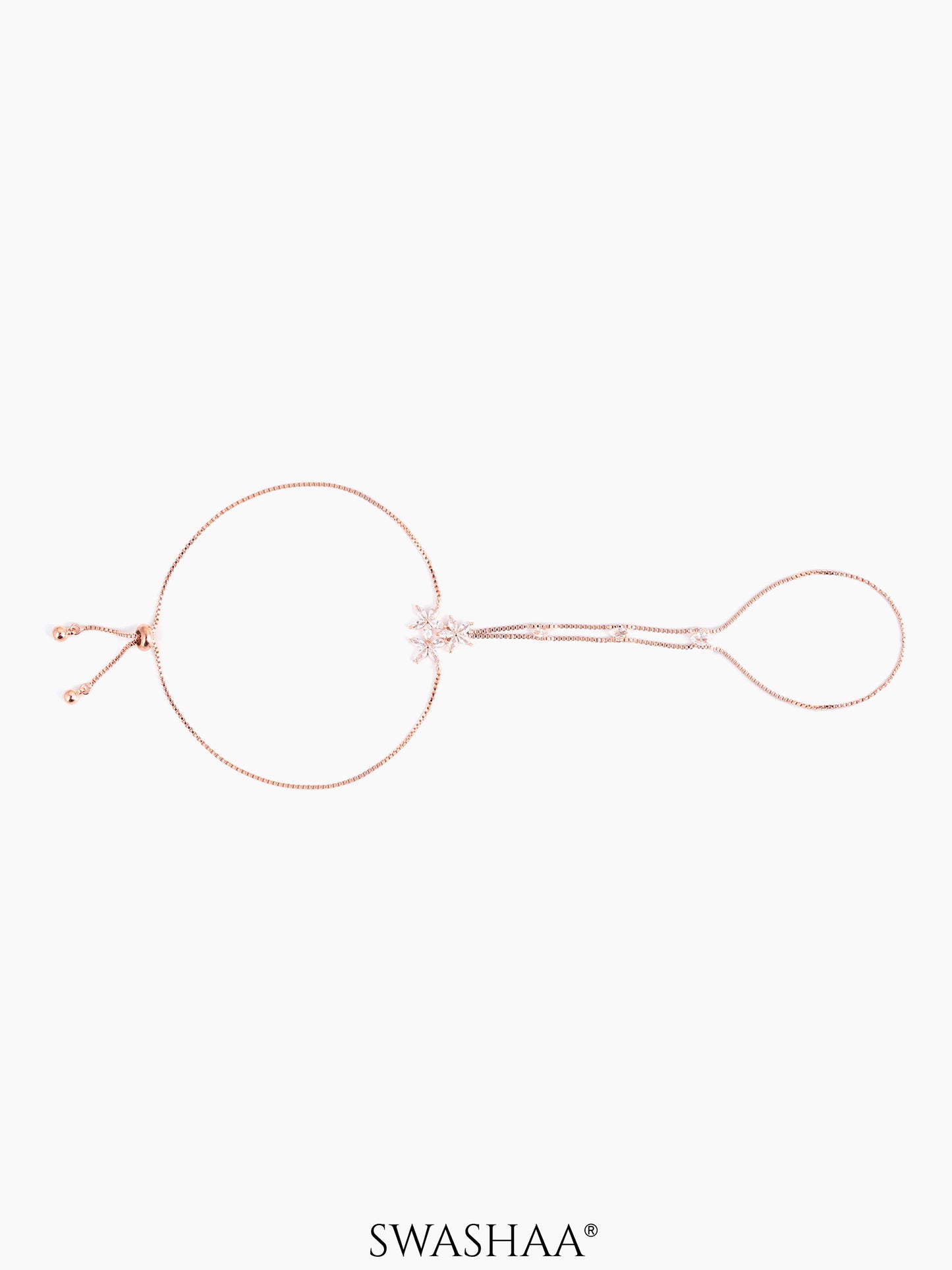 Dakshi Rosegold Plated Ring Bracelet Rosegold