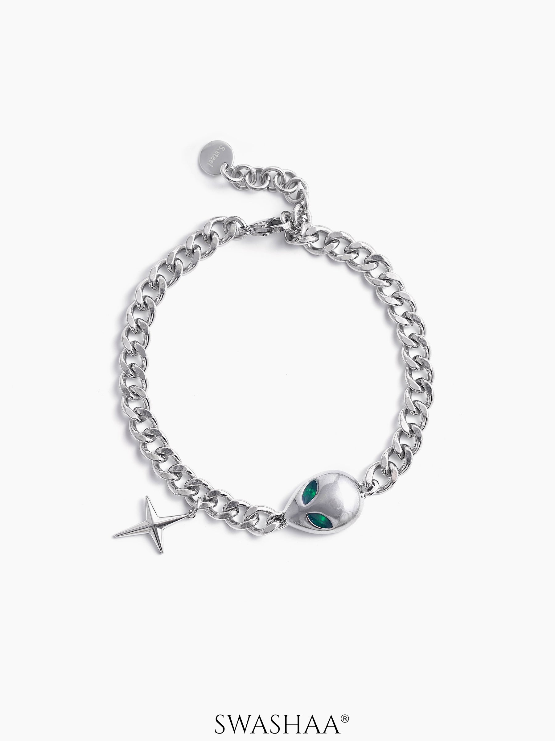 Damiaan Skull Men's Bracelet Silver