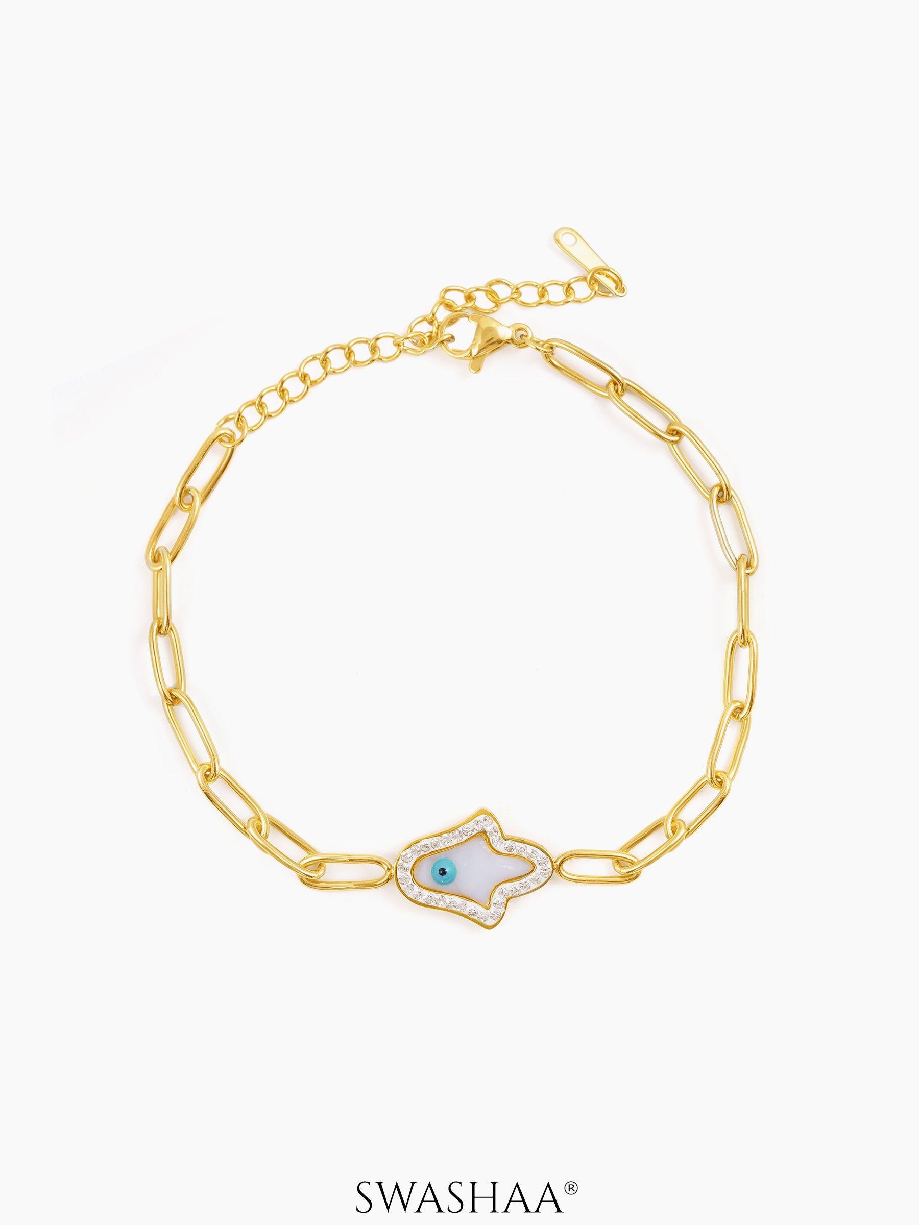 Darsh Hamsa 18K Gold Plated Men's Bracelet Gold