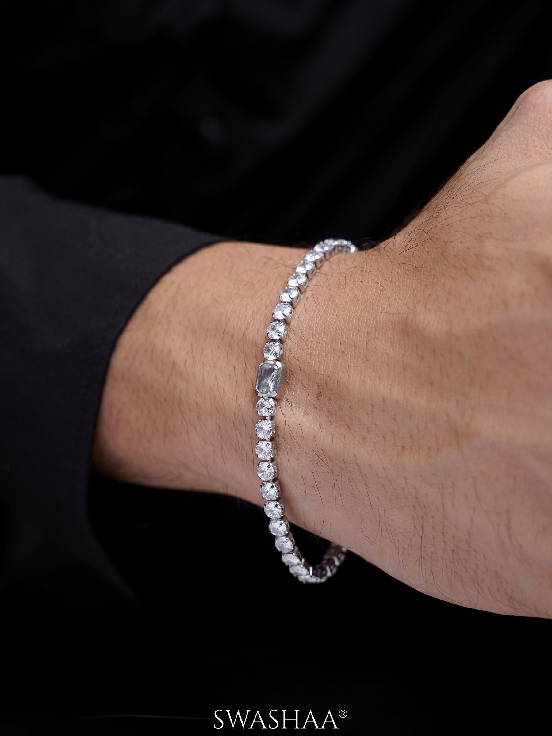 Diamond Tennis Men's Bracelet