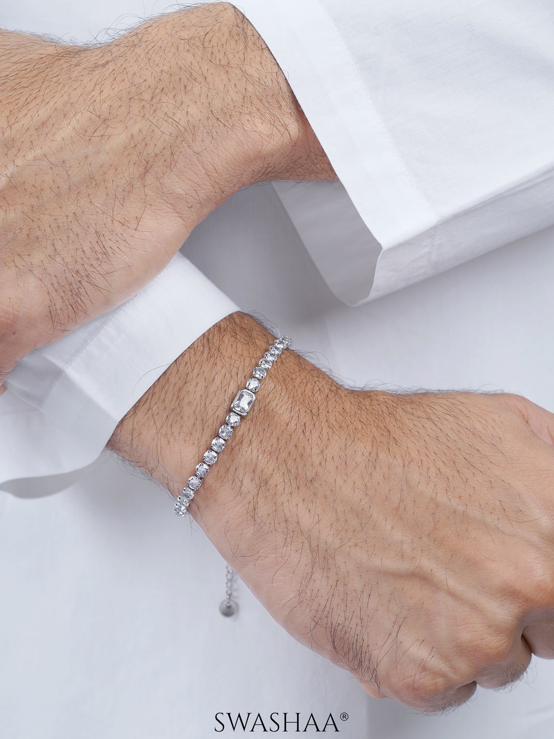 Diamond Tennis Men's Bracelet