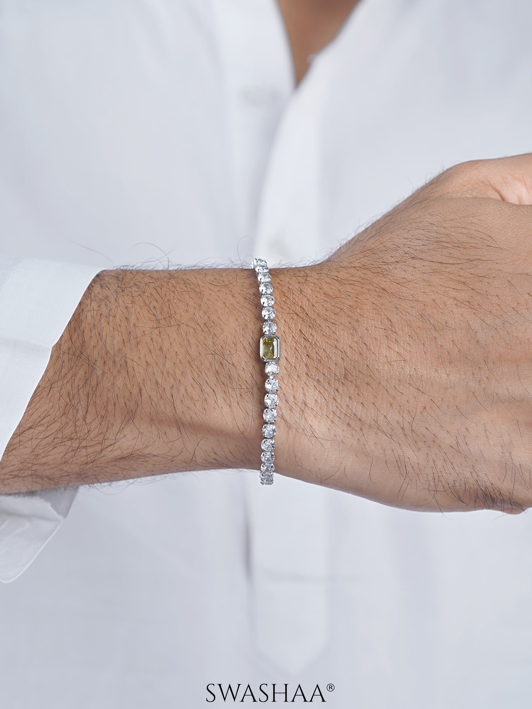 Diamond Tennis Men's Bracelet