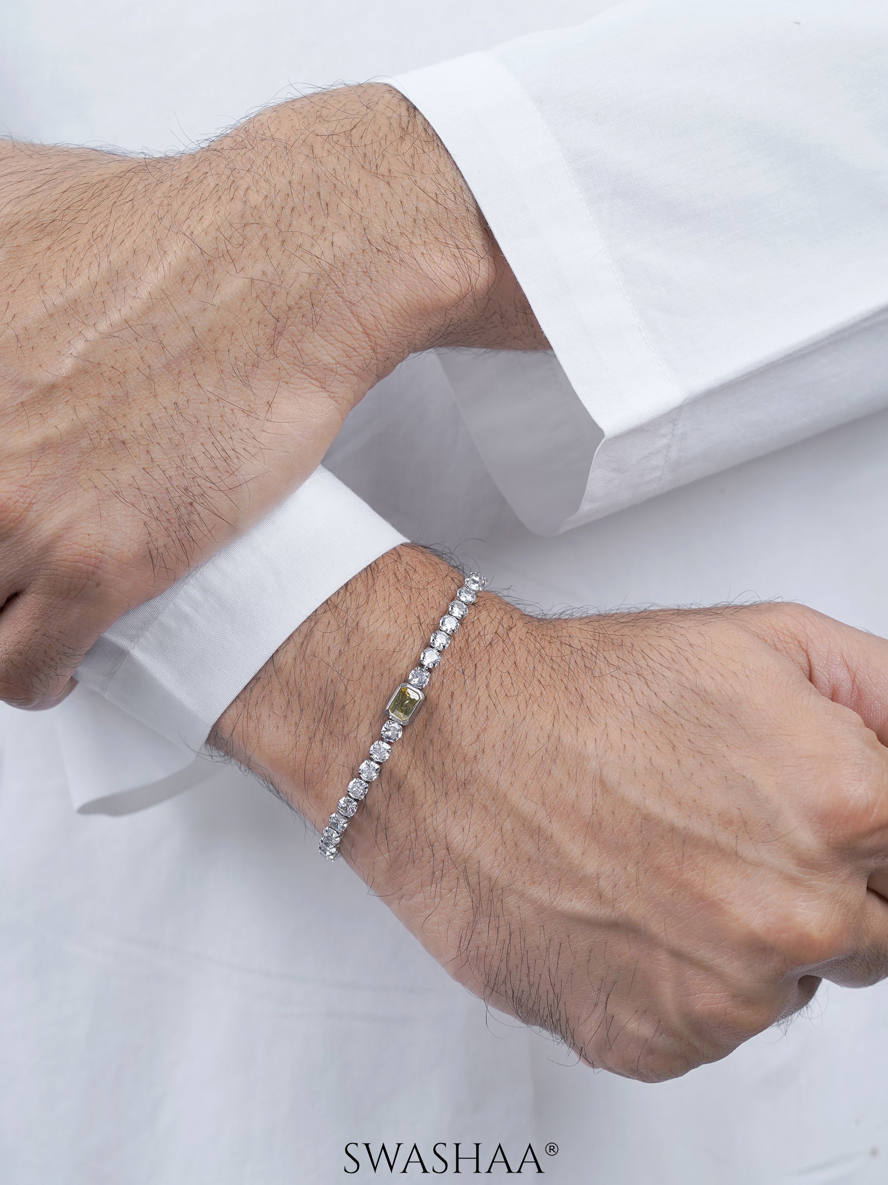 Diamond Tennis Men's Bracelet