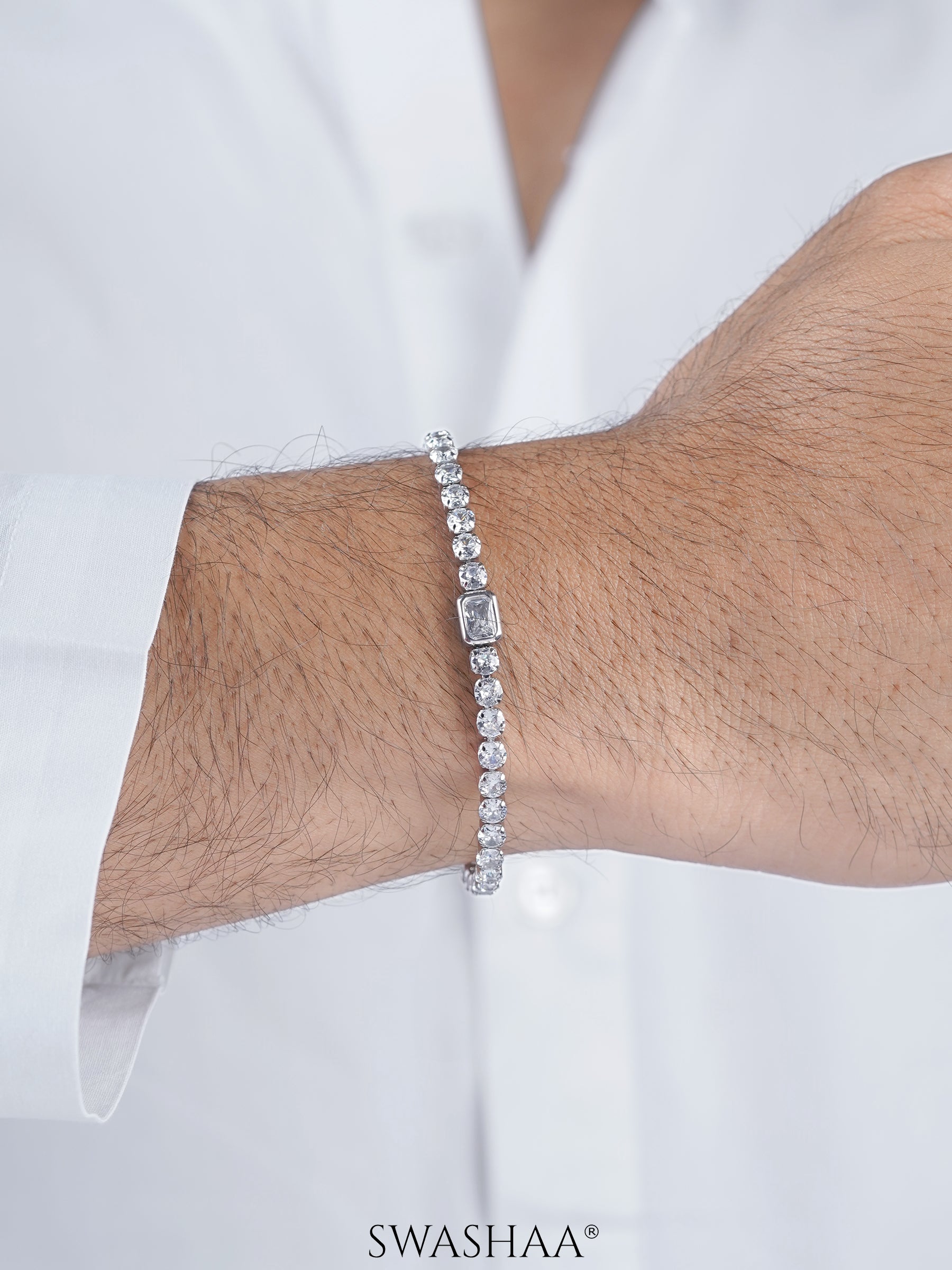 Diamond Tennis Men's Bracelet