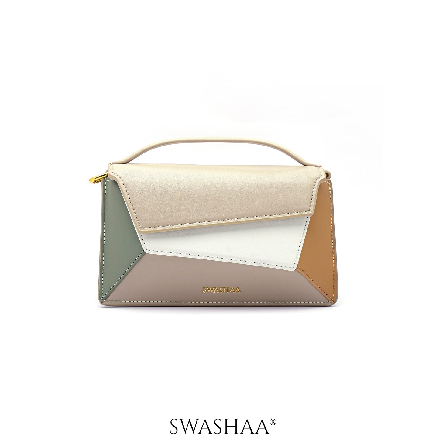 Drea Leather Sling Bag Cream