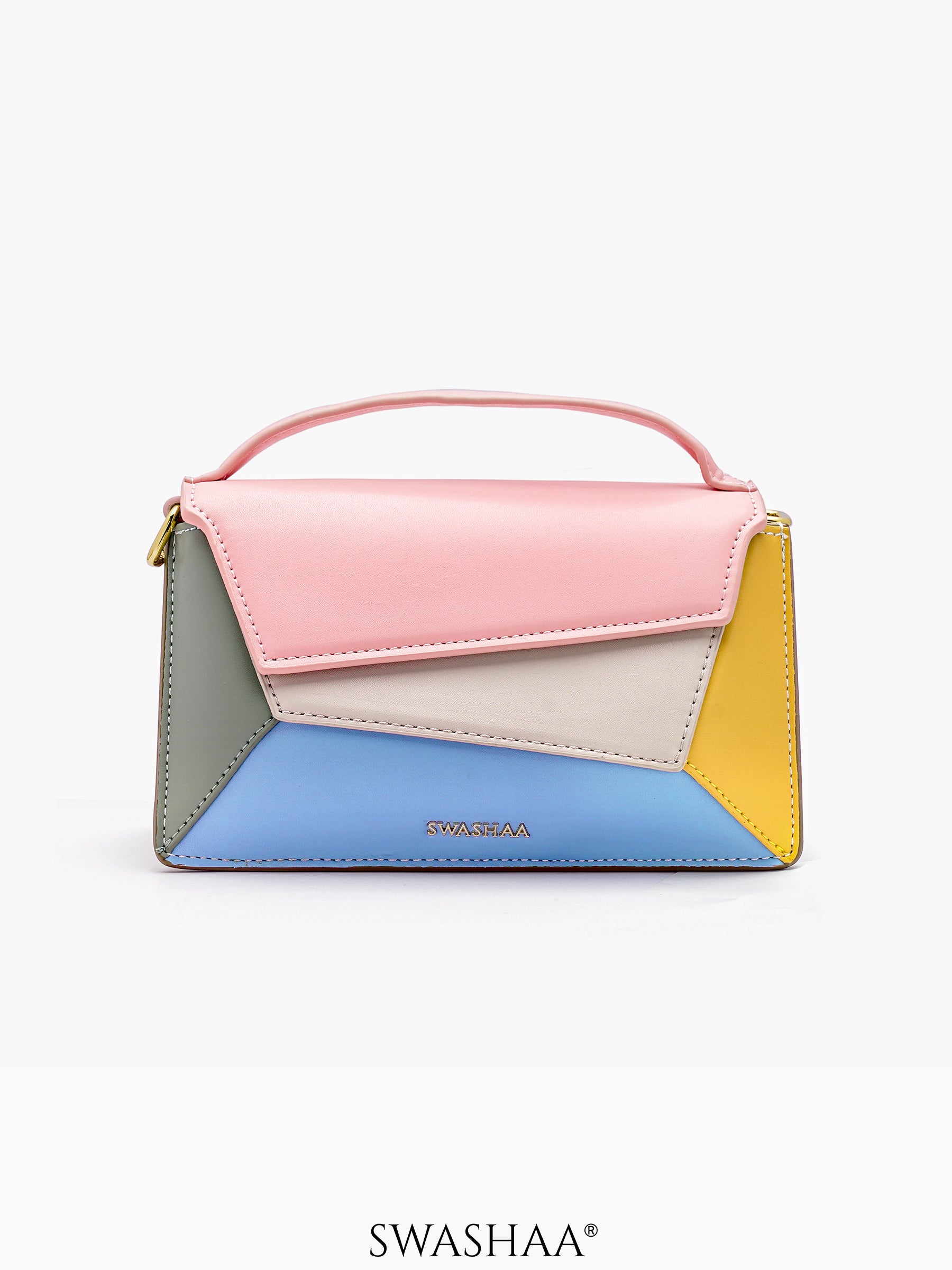 Drea Leather Sling Bag Pink