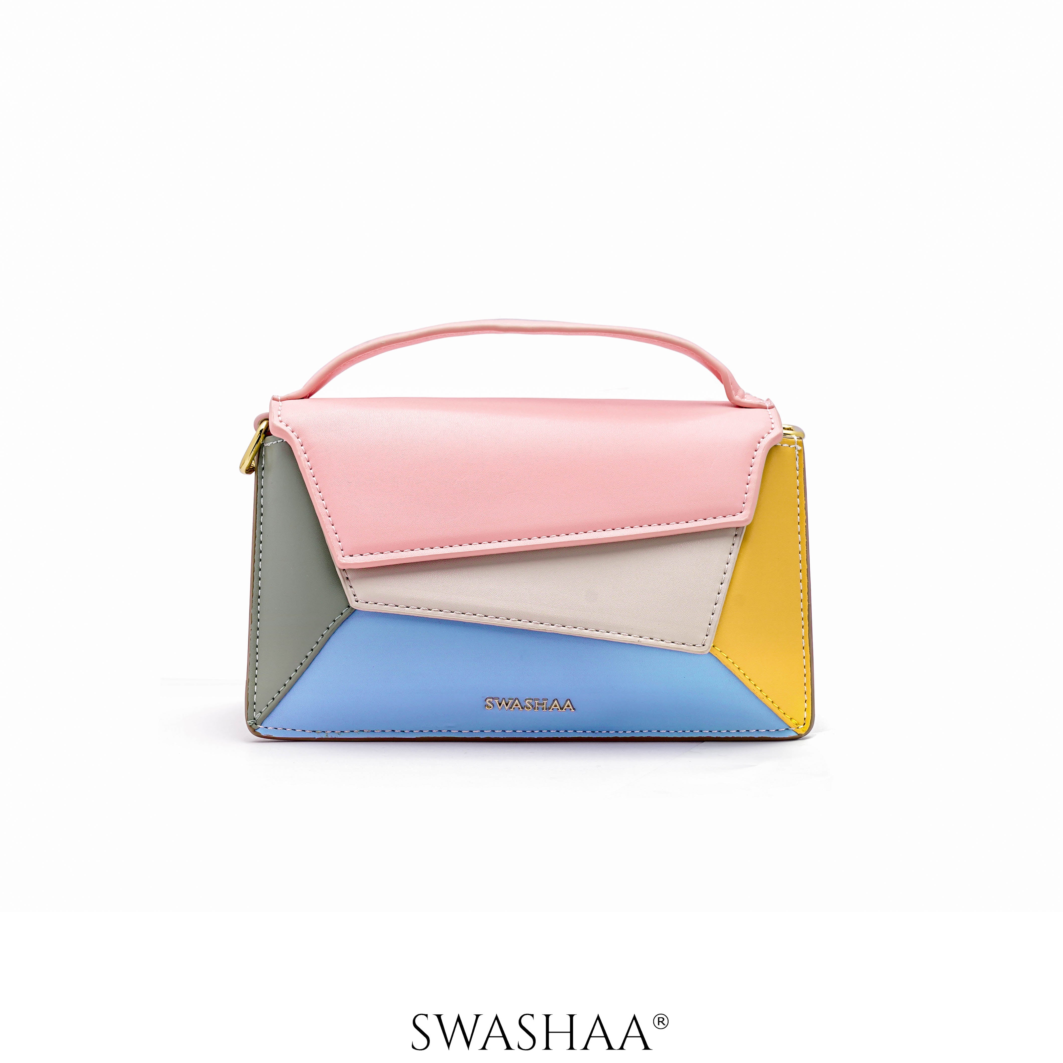 Drea Leather Sling Bag Pink