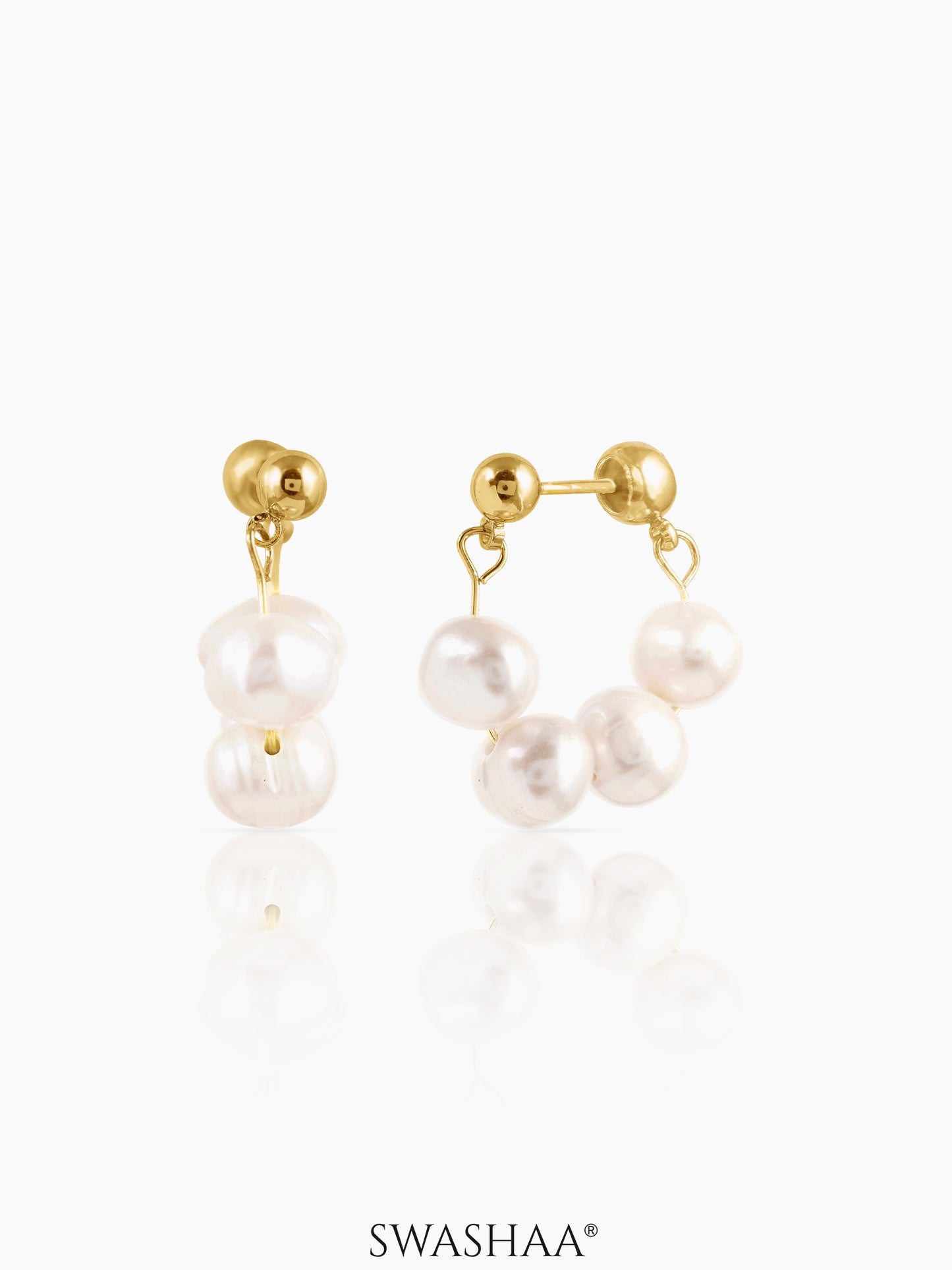 Elara Pearl 18K Gold Plated Earrings Gold