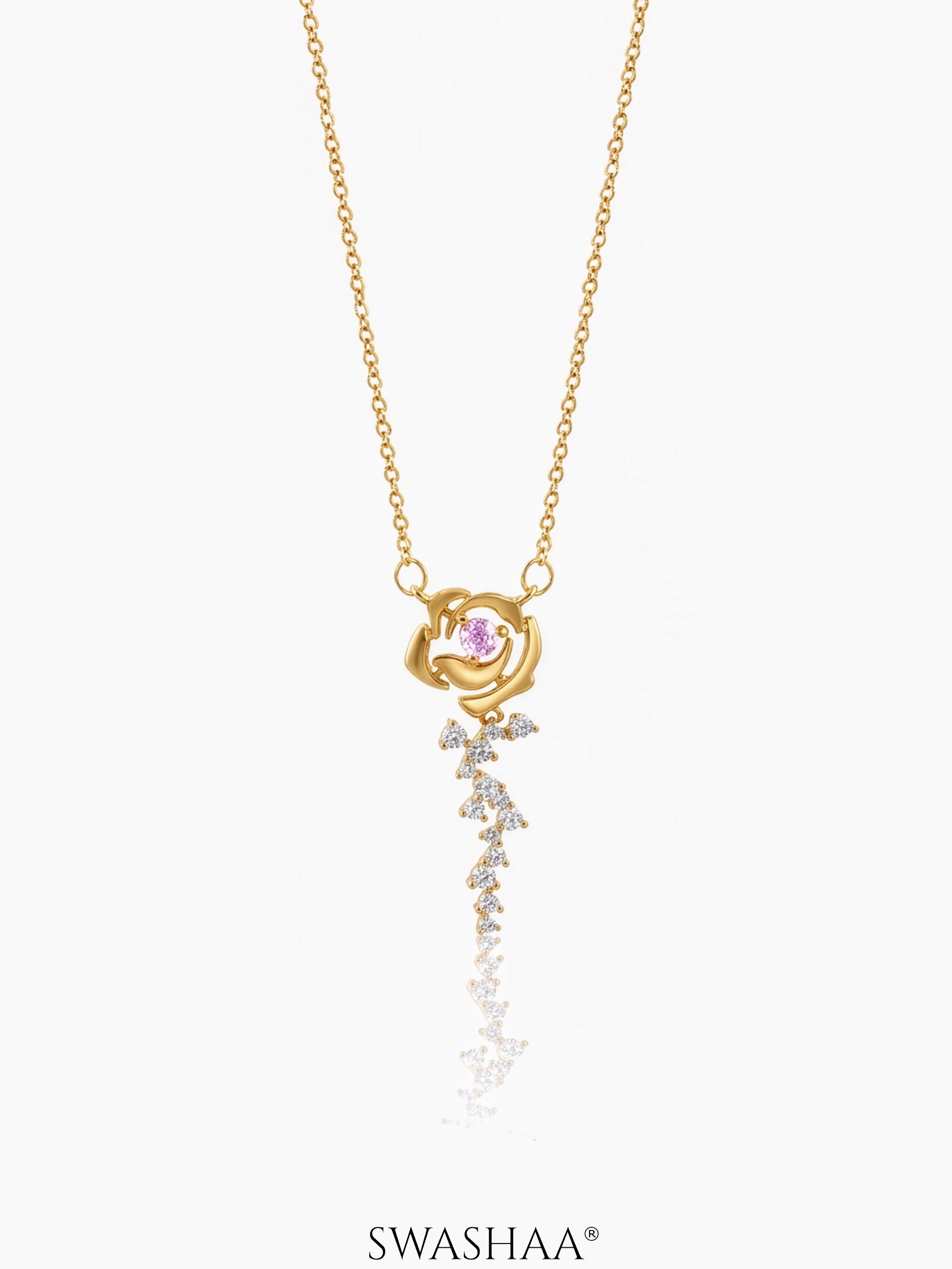 Elaria Blush Vine 18K Gold Plated Necklace Gold