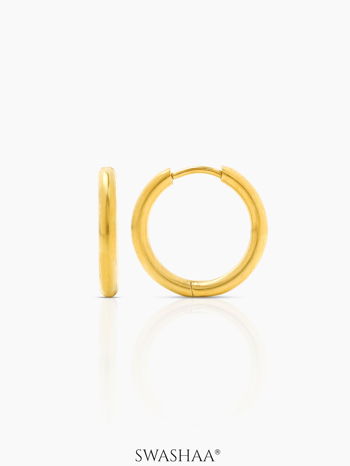 Elco Men's Hoop Earrings 18K Gold Plated