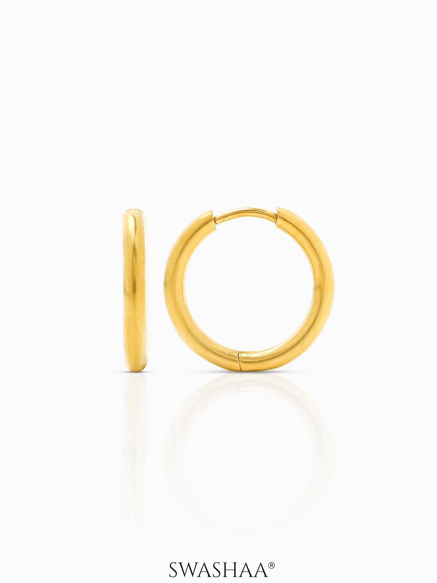 Elco Men's Hoop Earrings 18K Gold Plated