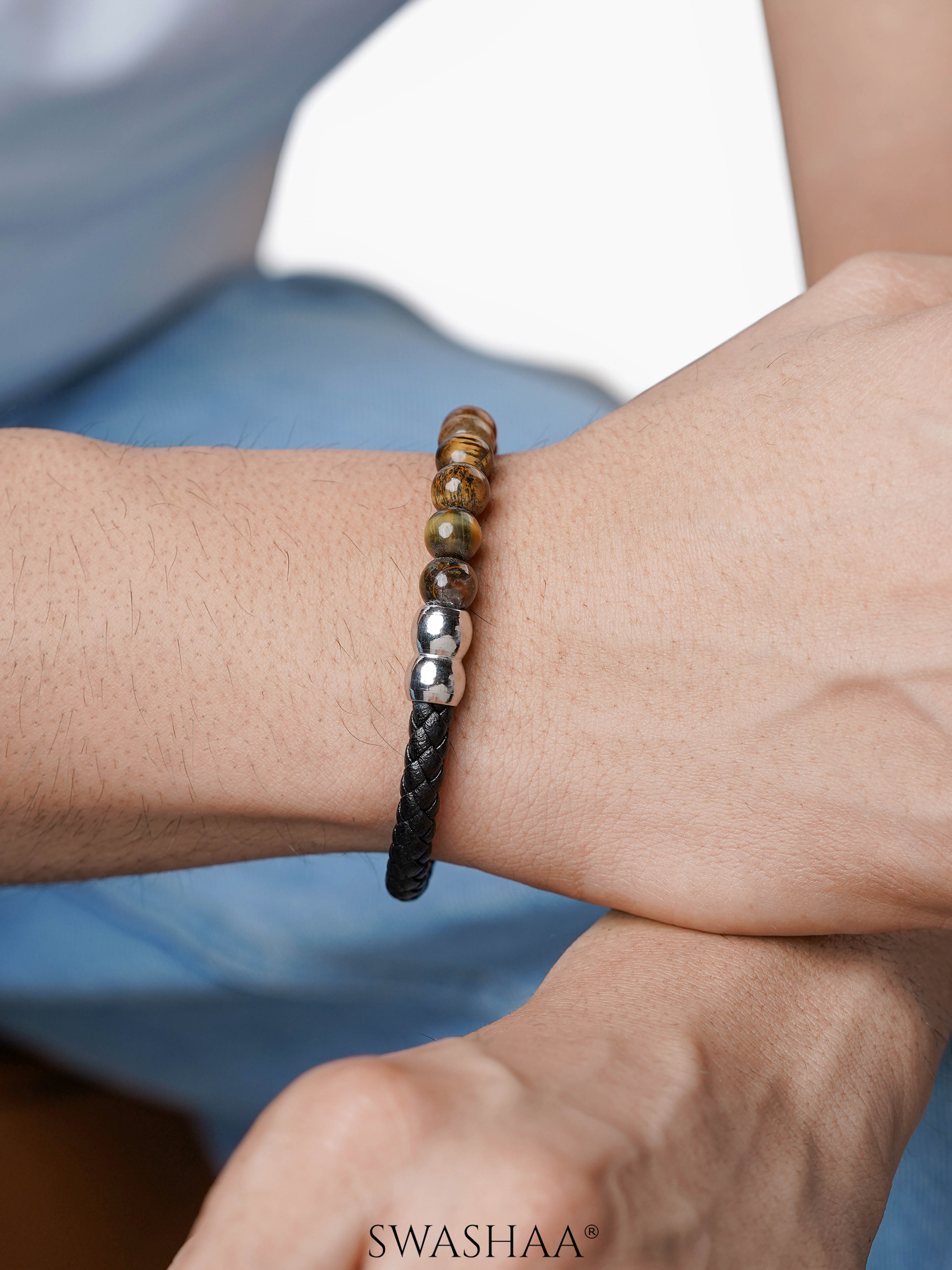 Elio Men's Leather Bracelet