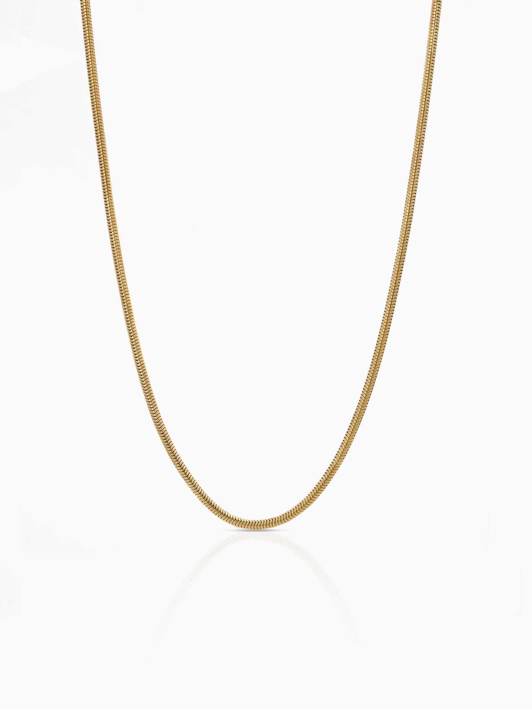 Elliot 18K Gold Plated Men's Round Snake Chain Gold