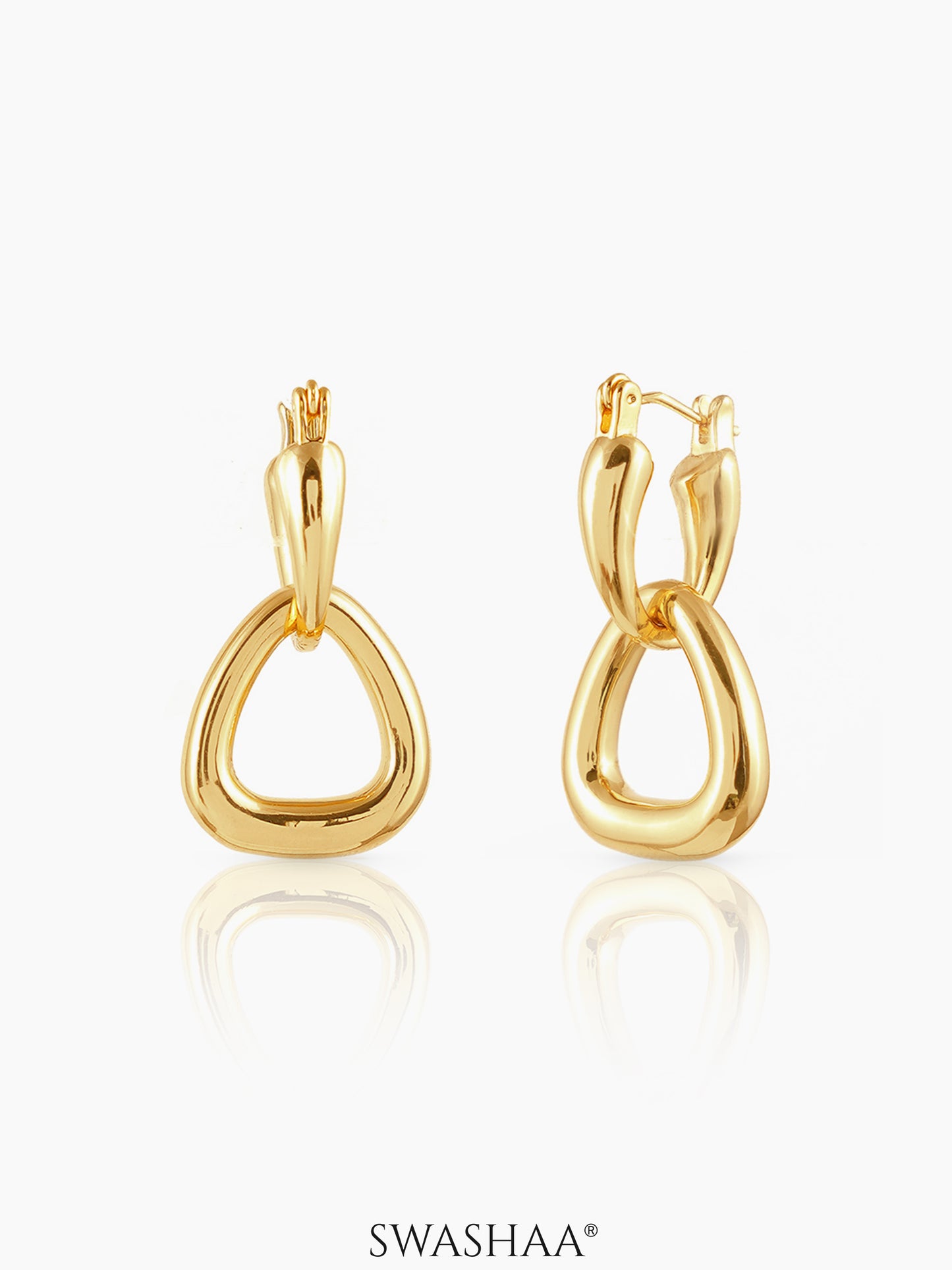 Elora 18K Gold Plated Hoop Earrings Gold