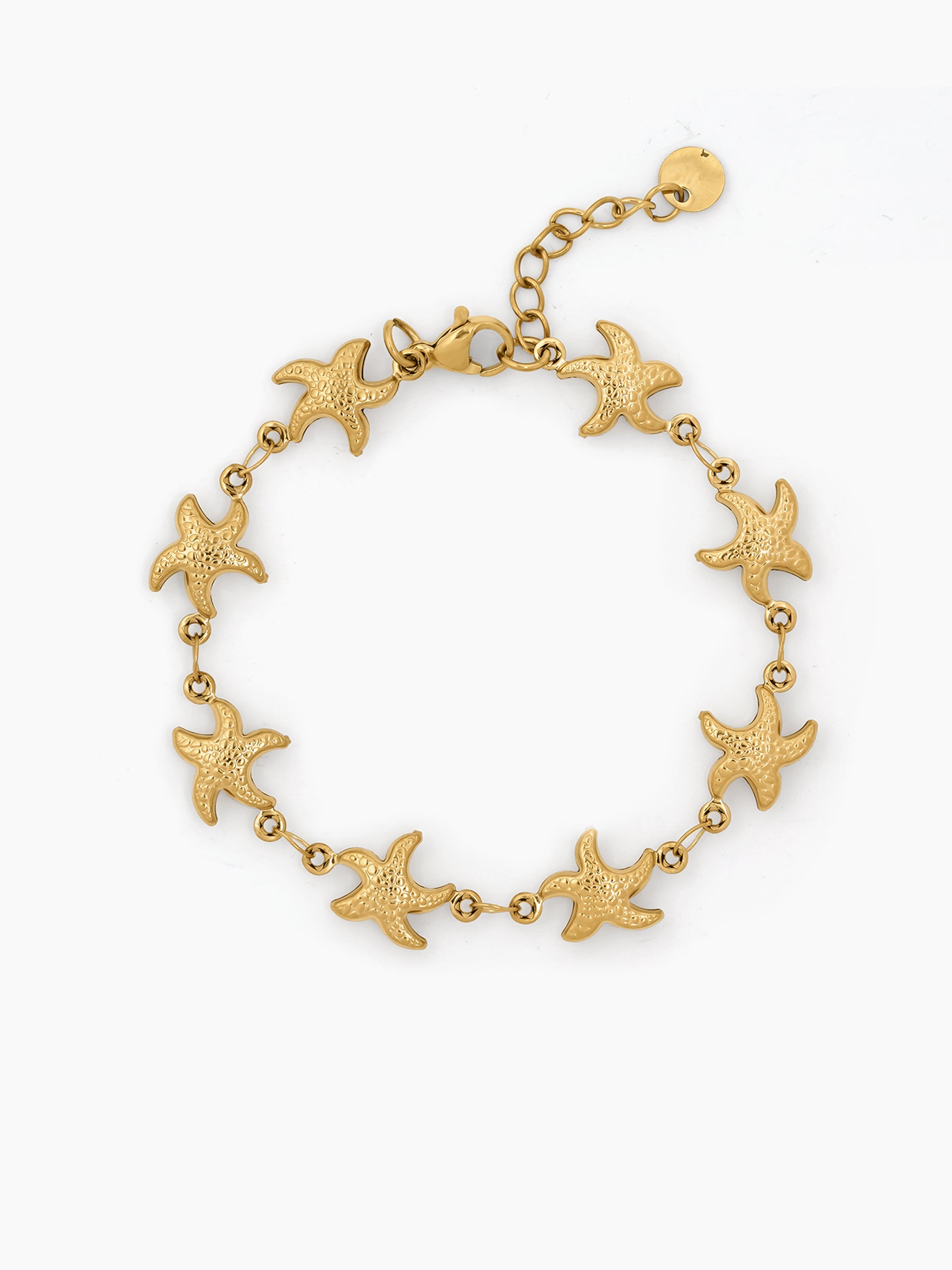 Elowen Starfish Charm 18K Gold Plated Chain Bracelet Gold