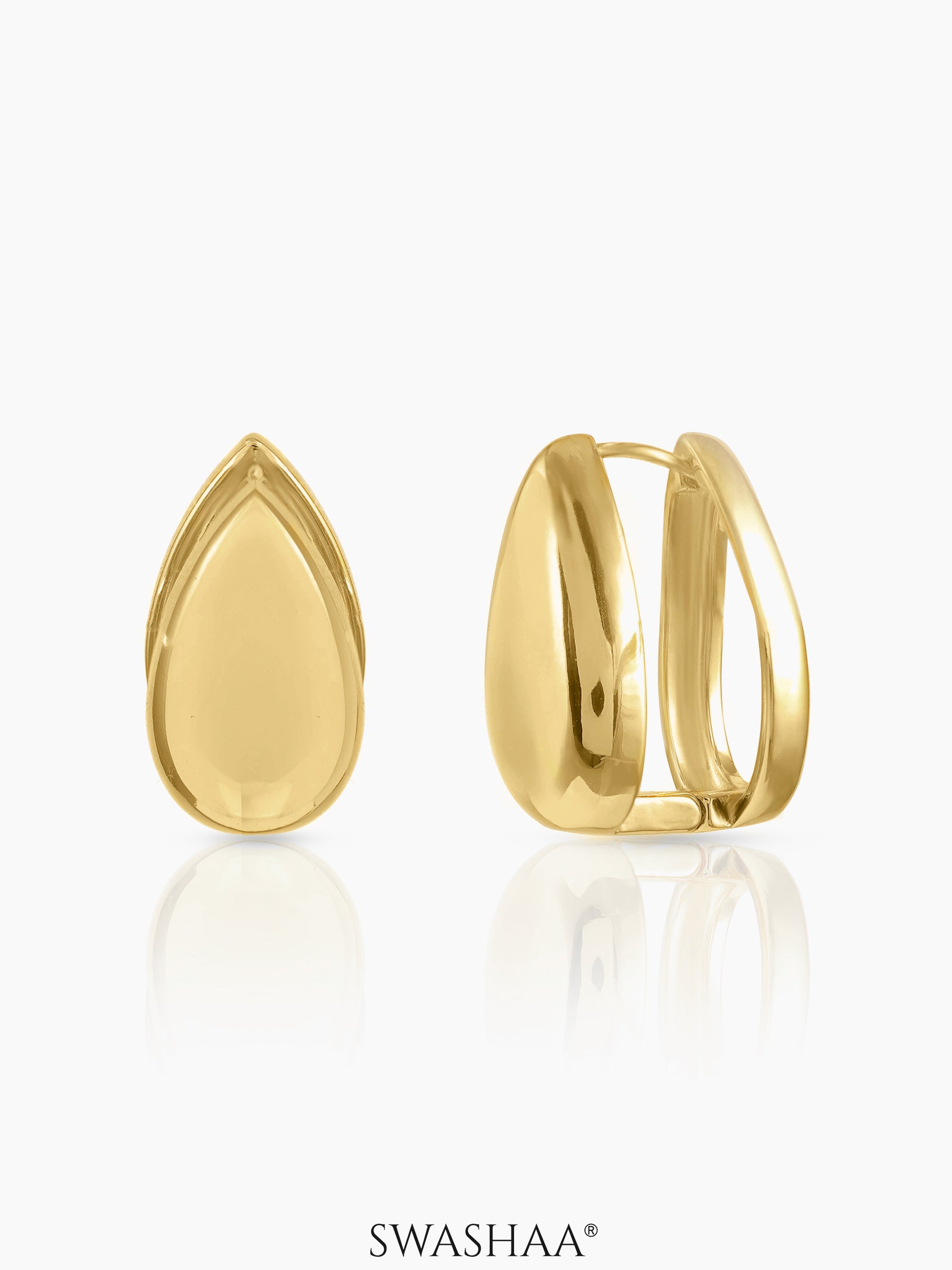 Elysia 18K Gold Plated Hoop Earrings Gold