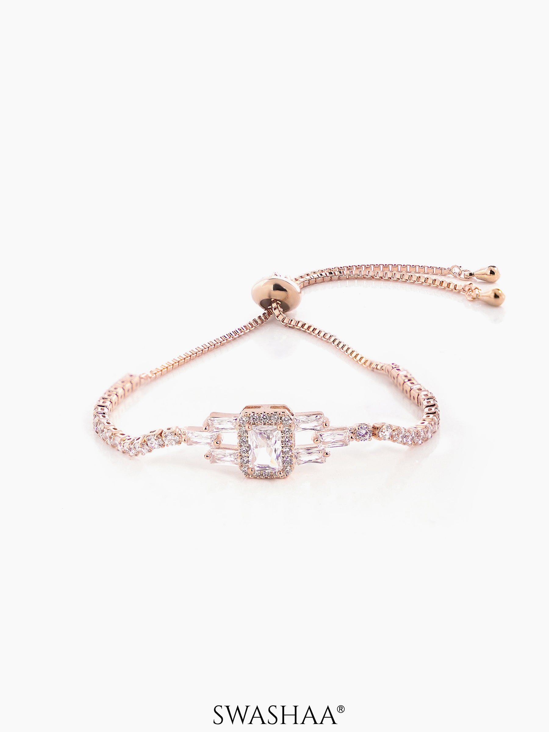 Esther Solitaire Bracelet Rosegold Plated